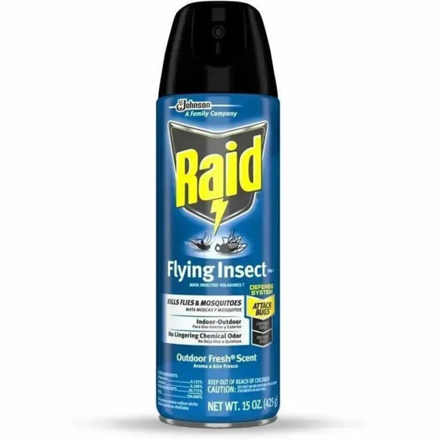 Raid Flying Insect Spray - Spray - Kills Mosquitoes, Flies, Wasp, Hornet, Asian Ladybeetle, Yellow Jacket, Boxelder Bug, Fruit Fly, Gnats, Moths - 15 fl oz - Off White - 12 / Carton - Image 6