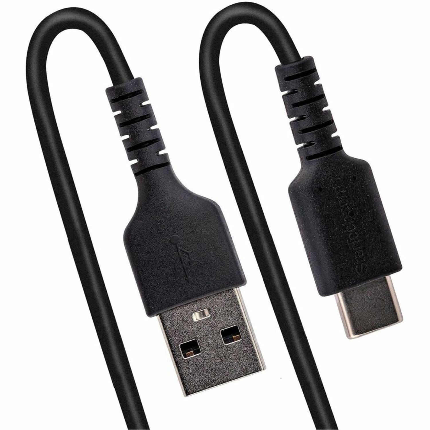 StarTech.com 20in (50cm) USB A to C Charging Cable, Coiled Heavy Duty USB 2.0 A to Type-C, Durable Fast Charge & Sync USB-C Cable, Black - Image 6