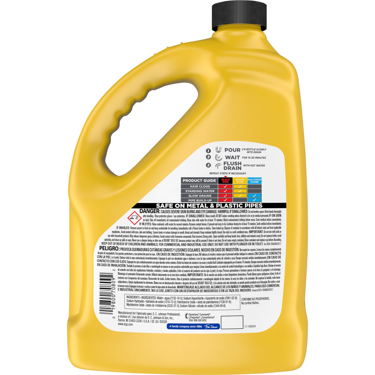 Drano Max Gel Clog Remover, 128 Oz - Image 3
