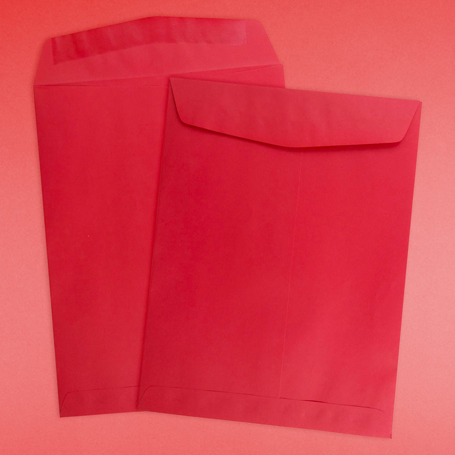 JAM Paper Open-End 9in x 12in Envelopes, Gummed Seal, Red, Pack Of 100 Envelopes - Image 5