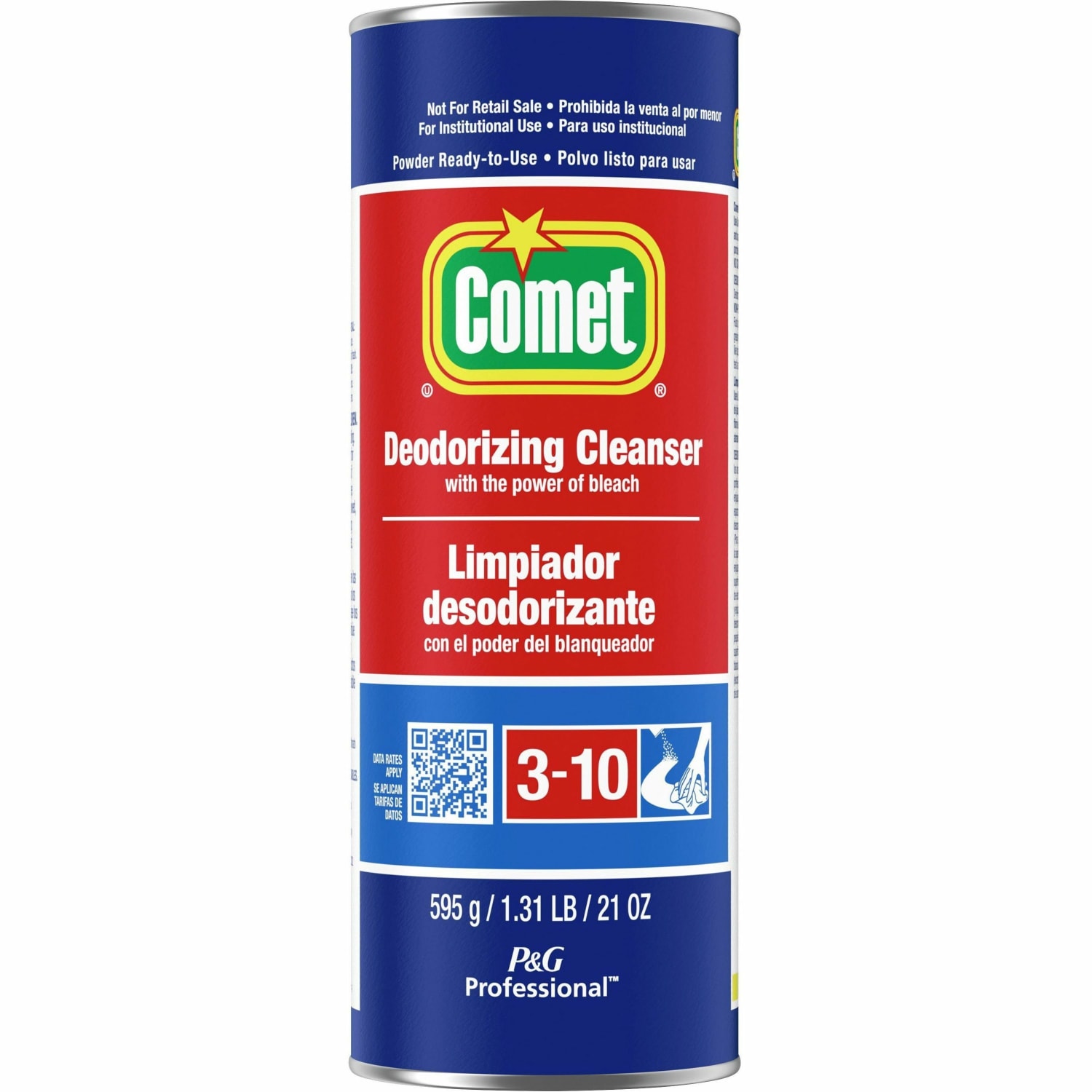 Comet Deodorizing Cleanser - For Multipurpose - 21 oz (1.31 lb) - Recommended For: Stain Remover - Deodorize - 24 / Carton - Image 4