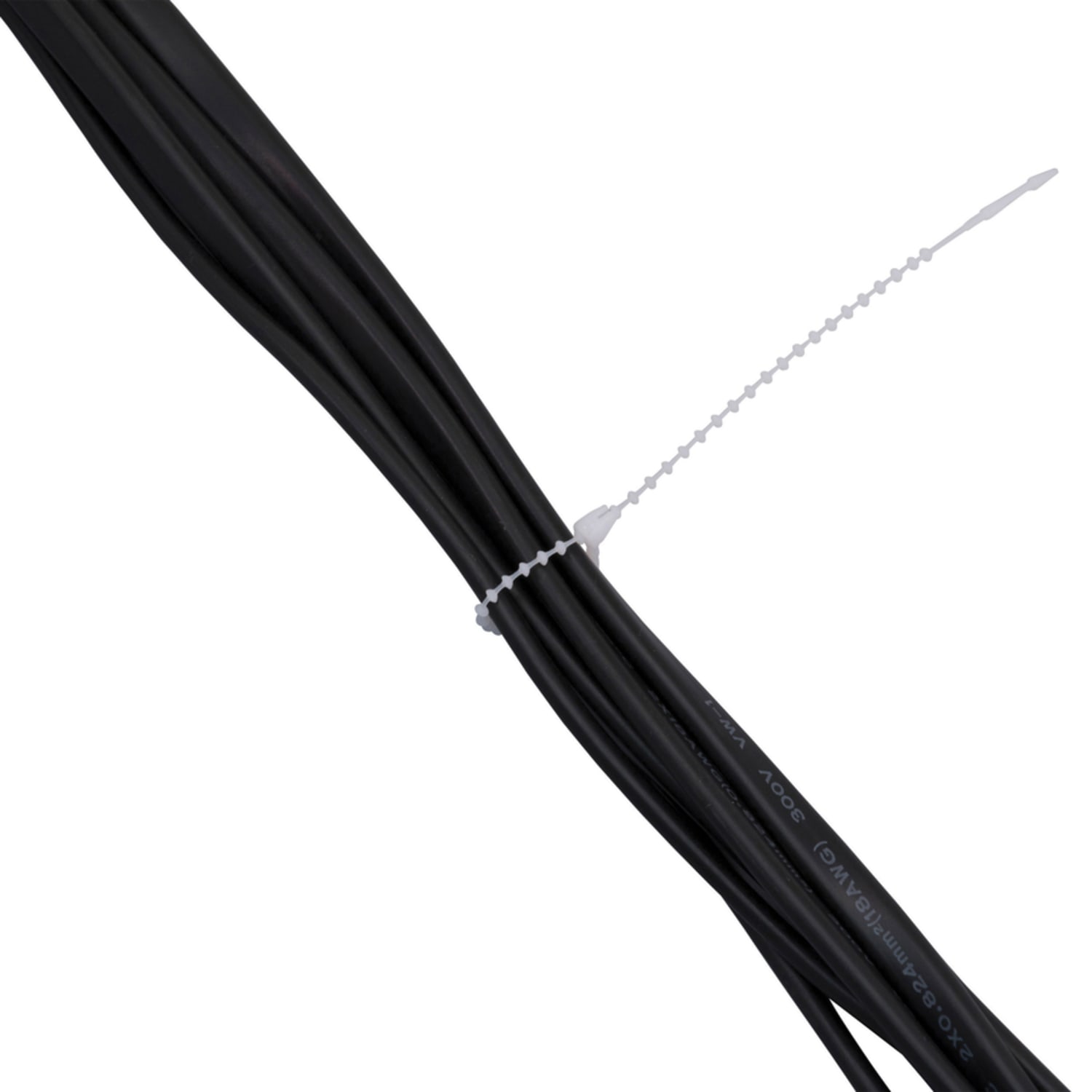 Advantus Beaded Cable Ties - Cable Tie - White - 0.25in Length - 250 / Pack - Image 3