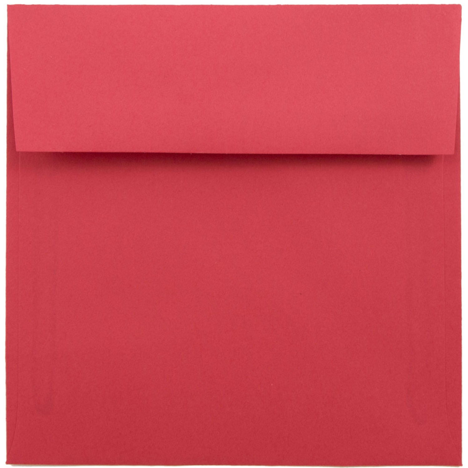 JAM Paper Color Square Invitation Envelopes, 6in x 6in, Gummed Seal, Red, Pack Of 25 Envelopes