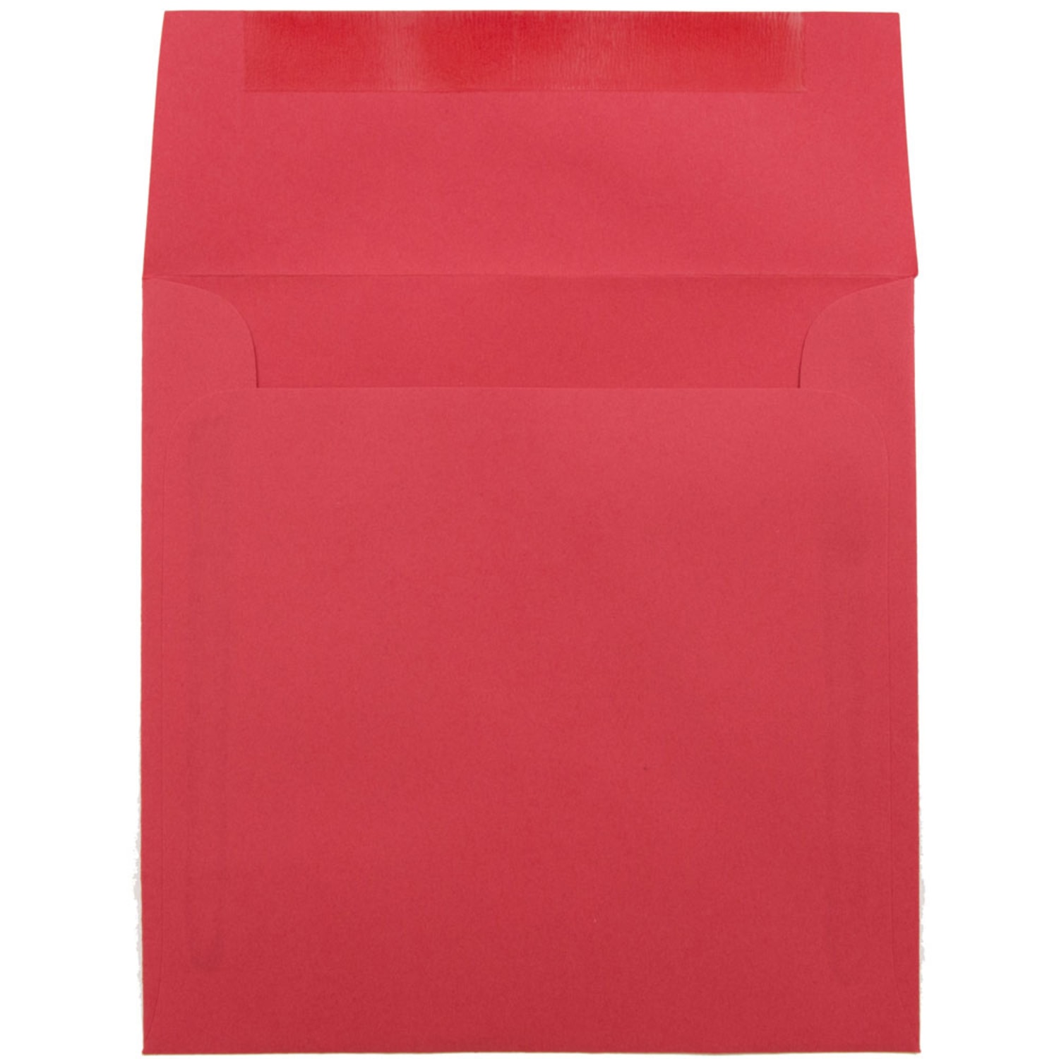 JAM Paper Color Square Invitation Envelopes, 6in x 6in, Gummed Seal, Red, Pack Of 25 Envelopes - Image 3