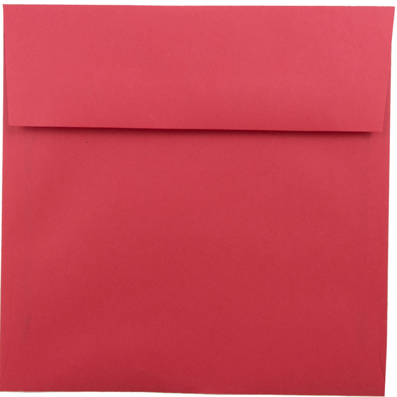 JAM Paper Color Square Invitation Envelopes, 8-1/2in x 8-1/2in, Gummed Seal, Red, Pack Of 25 Envelopes
