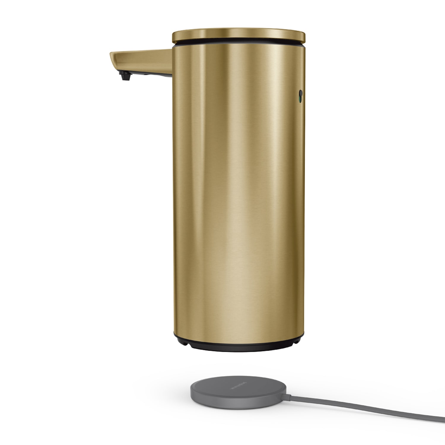 simplehuman Touch-Free Rechargeable Sensor Liquid Soap And Hand Sanitizer Dispenser, 14 Oz, Brass - Image 4