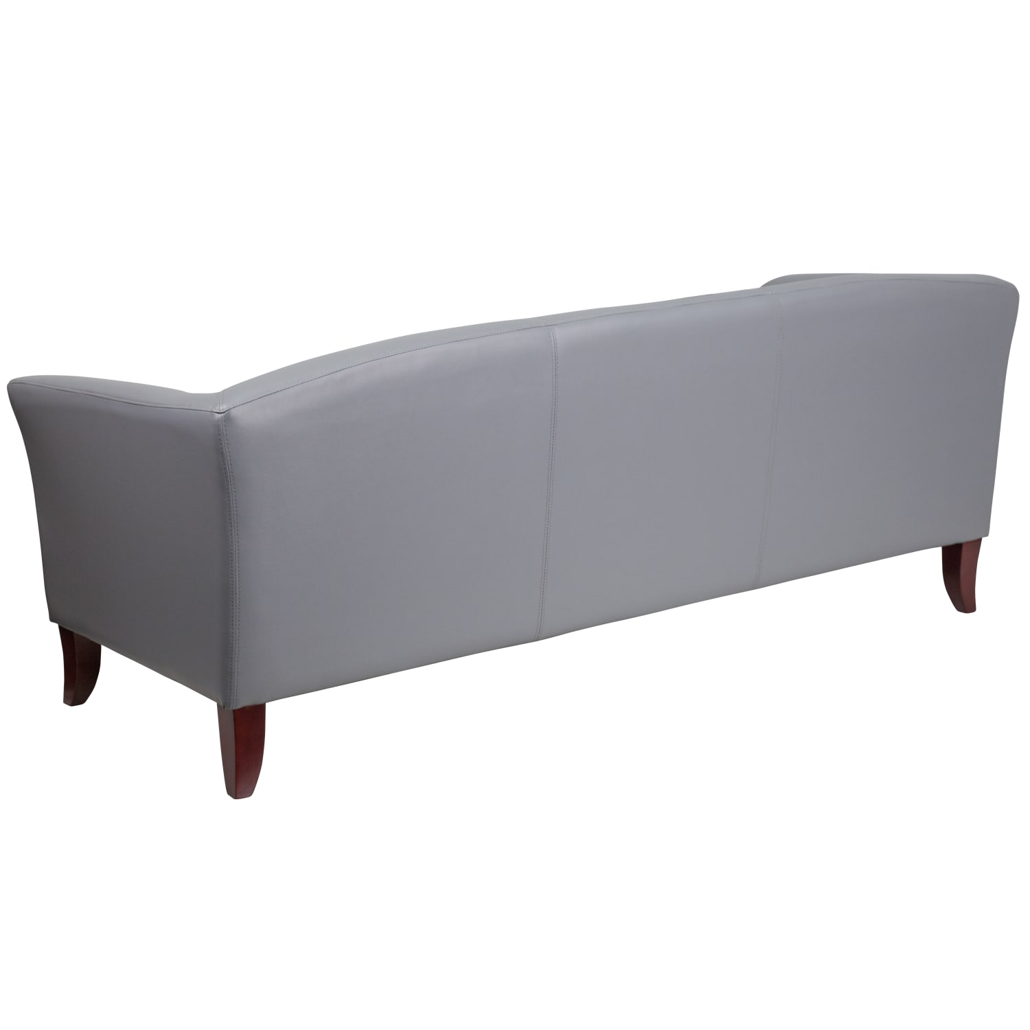 Flash Furniture HERCULES Imperial Series Leathersoft Sofa With Cherry Wood Feet, Gray - Image 8