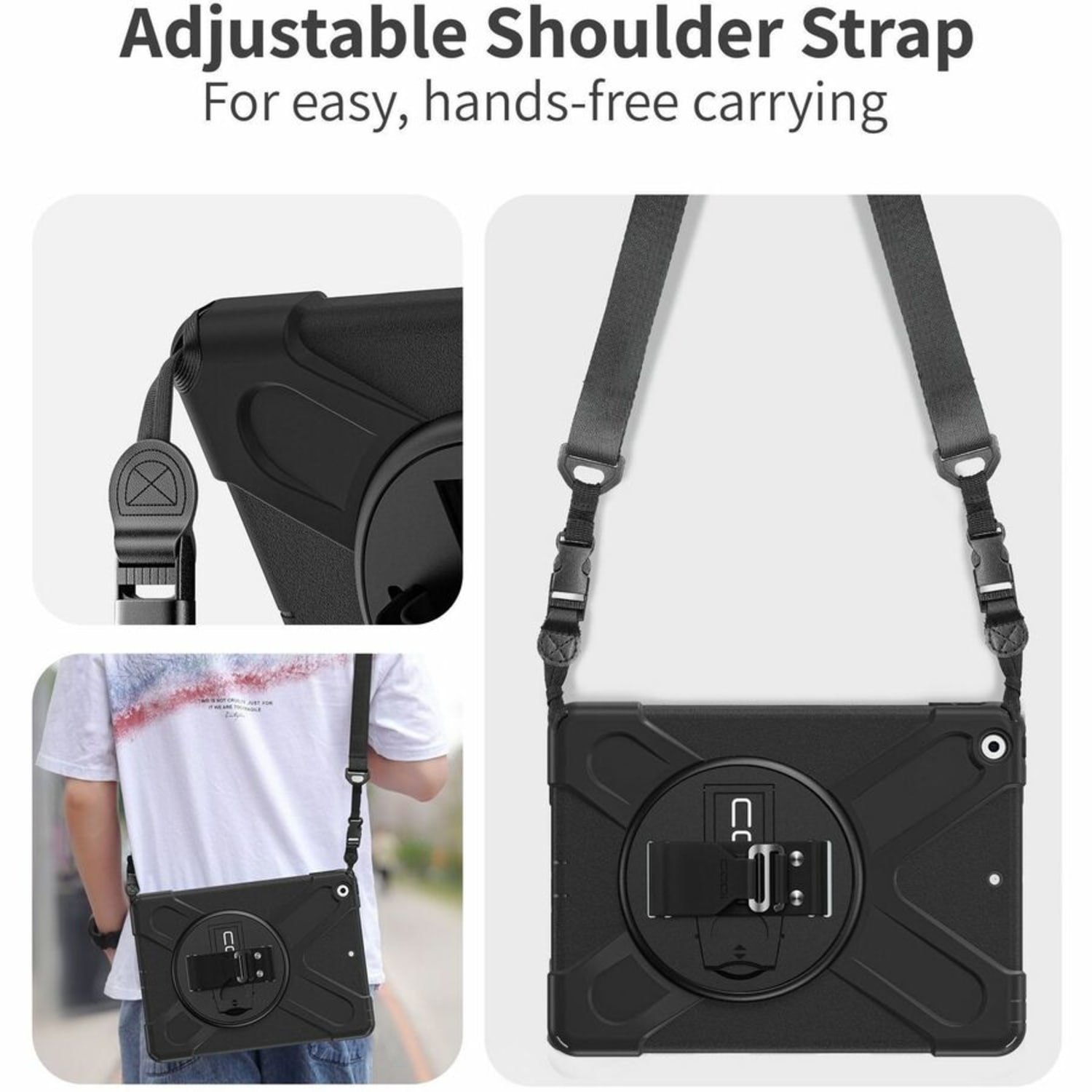 CODi Rugged Carrying Carrying Case for 9.7in Apple iPad (6th Generation), iPad (5th Generation) Tablet - Hand Strap, Shoulder Strap - Image 6