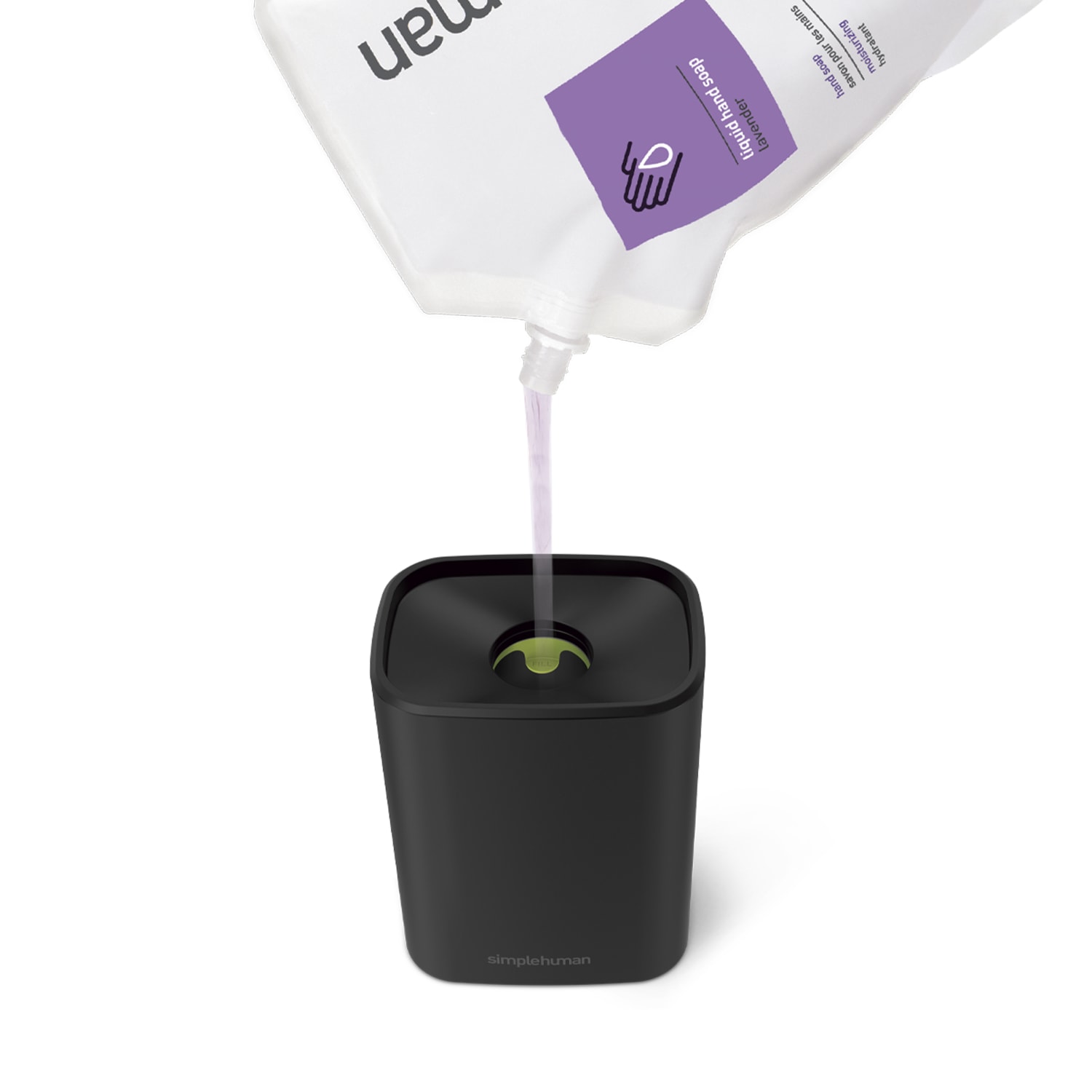 simplehuman Liquid Soap And Hand Sanitizer Pulse Pump, 16 Oz, Matte Black - Image 5