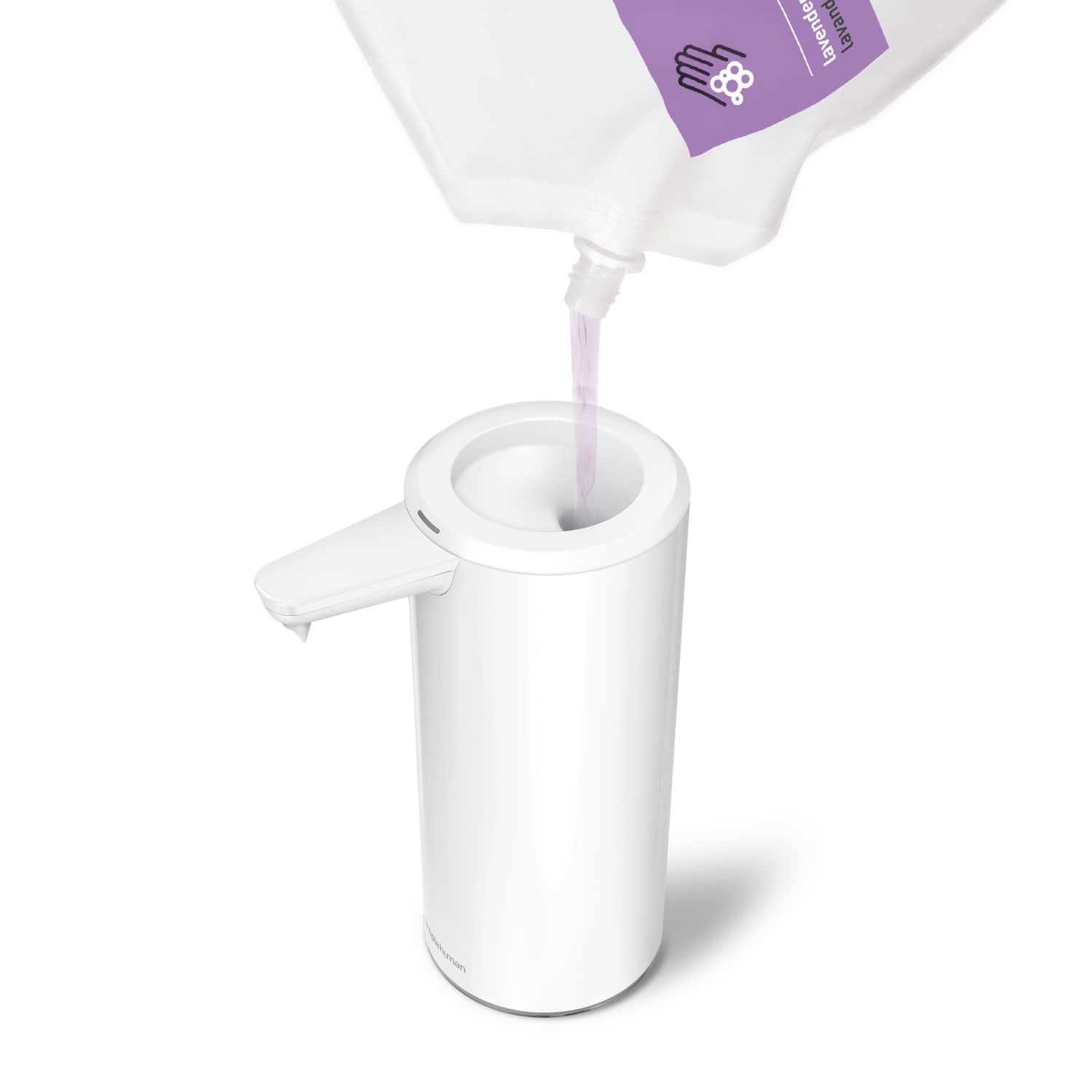 simplehuman Touch-Free Rechargeable Sensor Liquid Soap And Hand Sanitizer Dispenser, 9 Oz, White - Image 5