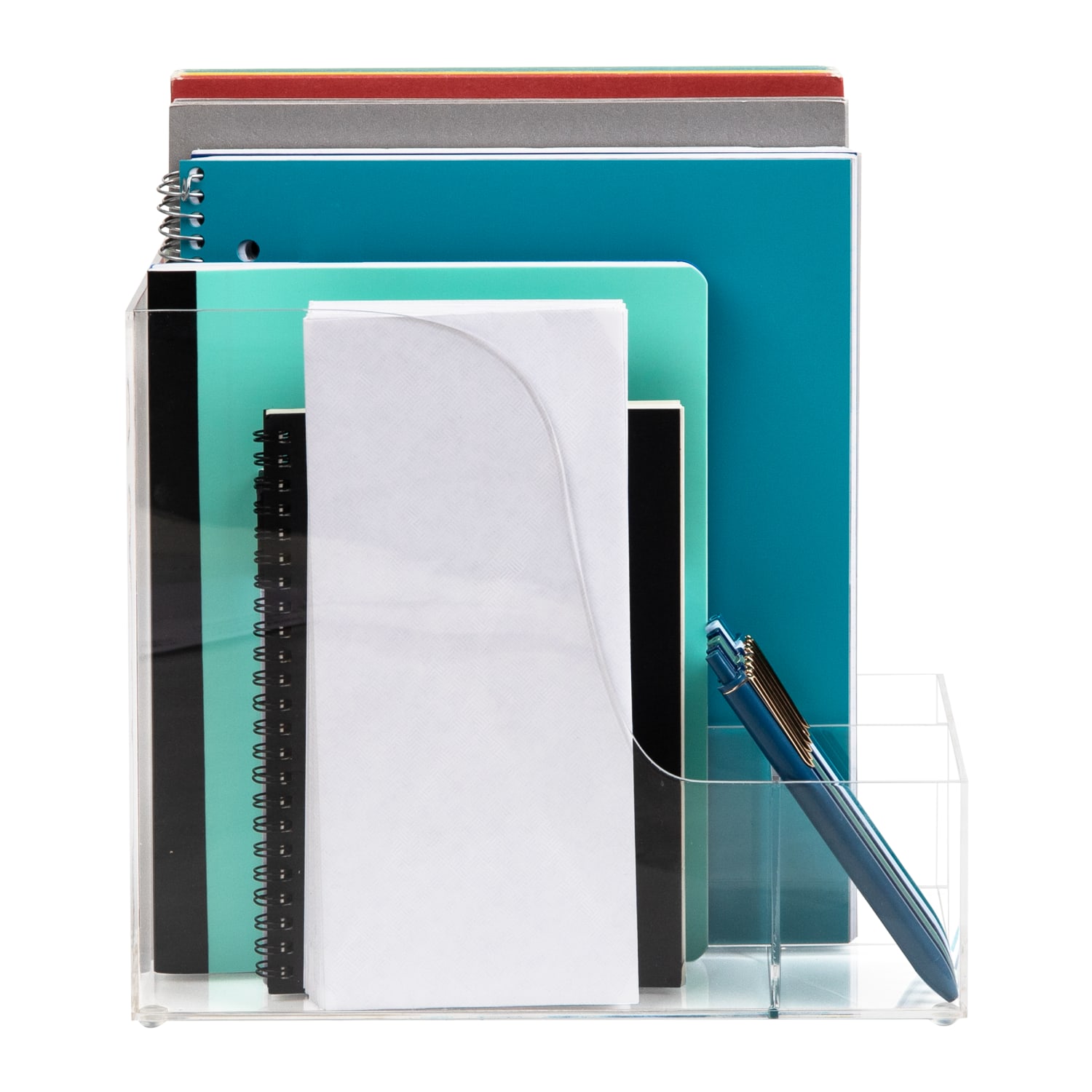 Mind Reader Acrylic Vertical File Storage Magazine Holder, 9-3/4inH x 11inW x 6inD, Clear - Image 6