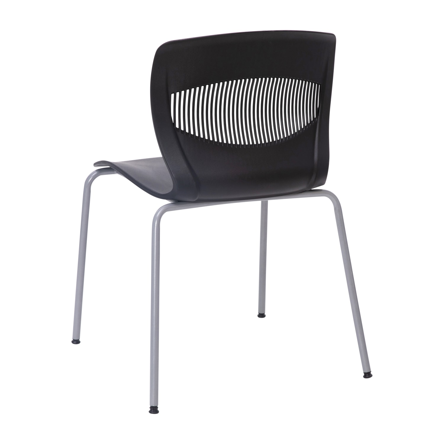 Flash Furniture HERCULES Series Commercial Grade 770 lb Capacity Ergonomic Stack Chair With Lumbar Support BlackSilver PopularChairscom