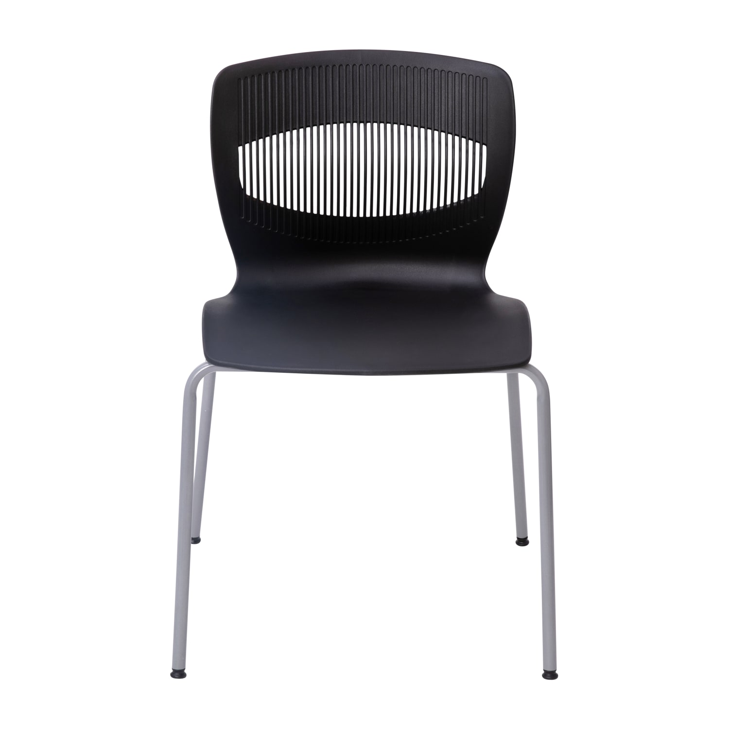 Flash Furniture HERCULES Series Commercial Grade 770 lb Capacity Ergonomic Stack Chair With Lumbar Support BlackSilver PopularChairscom