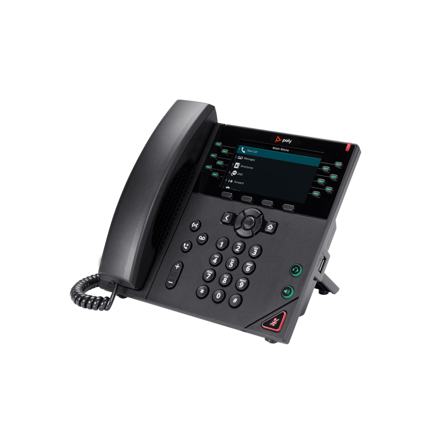 HP Poly VVX 450 - VoIP phone - 3-way call capability - SIP, RTCP, RTP, SRTP, SDP - 12-line operation - 12 lines - black - Image 3