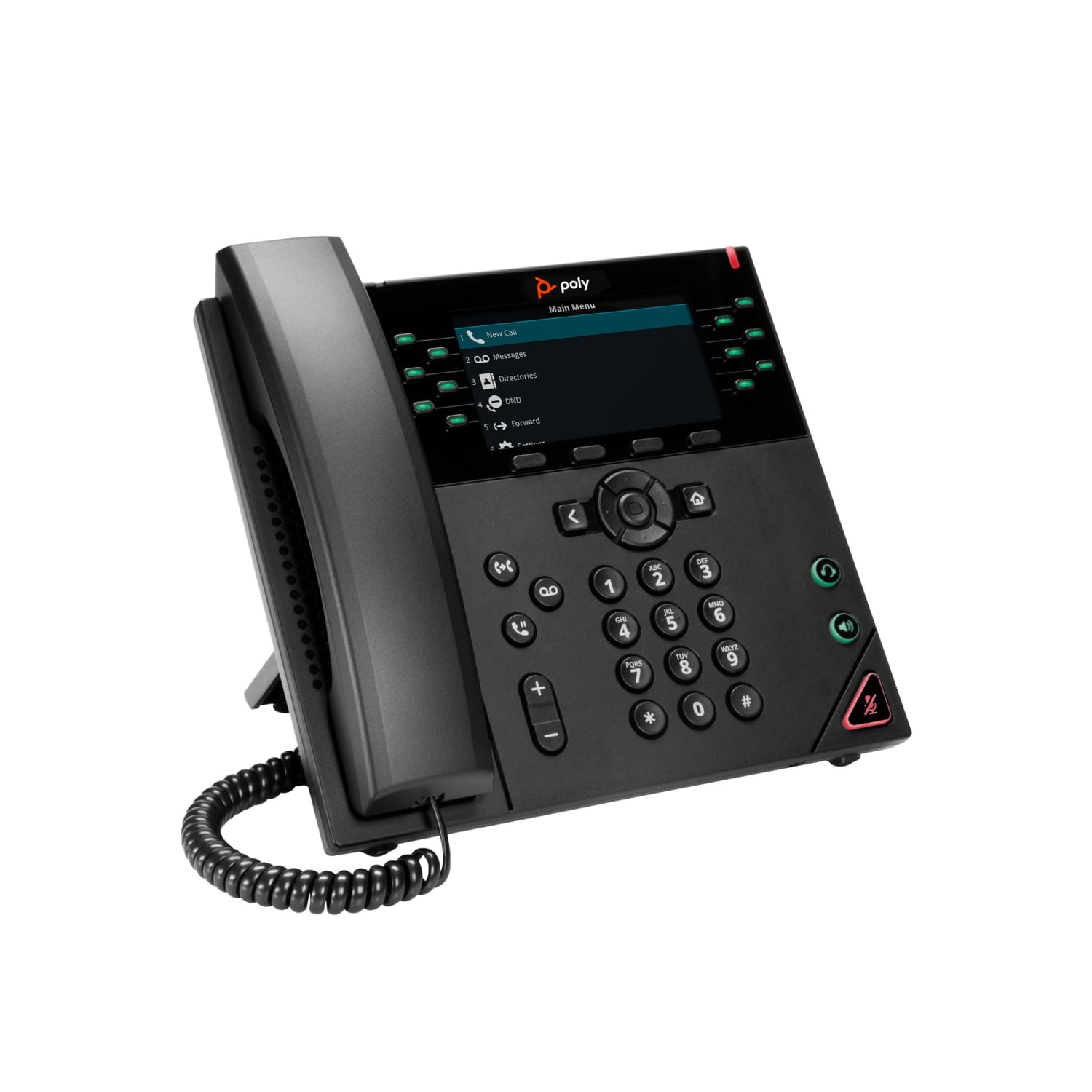 HP Poly VVX 450 - VoIP phone - 3-way call capability - SIP, RTCP, RTP, SRTP, SDP - 12-line operation - 12 lines - black - Image 4