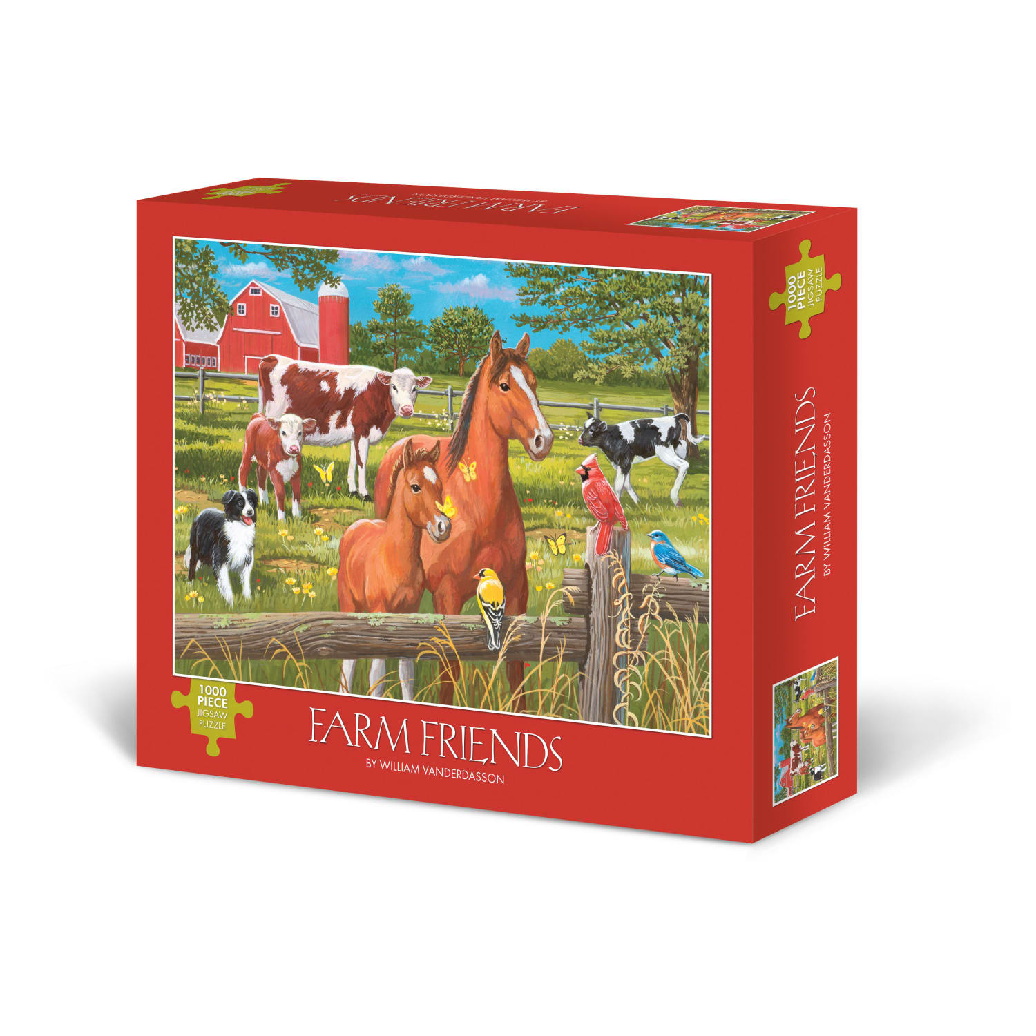 Willow Creek Press 1,000-Piece Puzzle, 26-5/8in x 19-1/4in, Farm Friends - Image 3