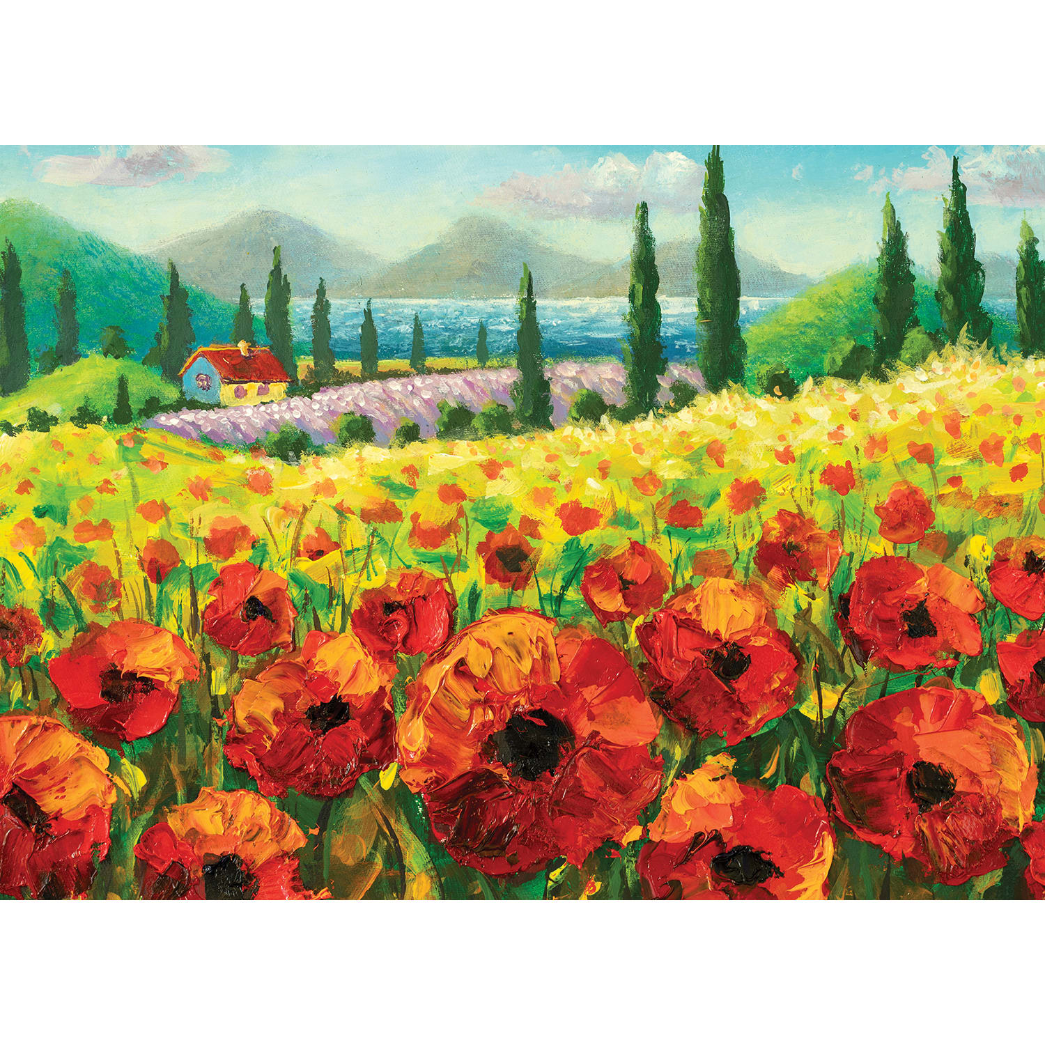 Willow Creek Press 1,000-Piece Puzzle, 26-5/8in x 19-1/4in, Field Of Poppies - Image 4