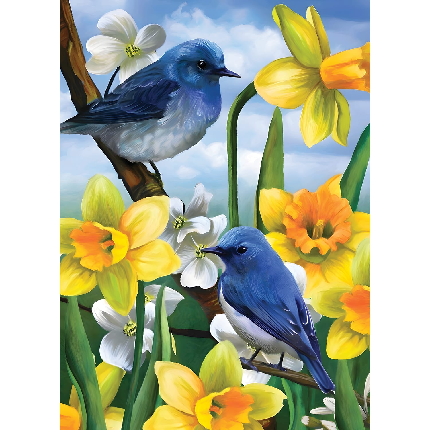 Willow Creek Press 1,000-Piece Puzzle, 26-5/8in x 19-1/4in, Mountain Bluebirds - Image 3