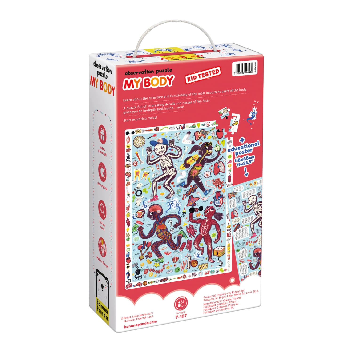 Banana Panda Observation Puzzle, My Body, Ages 7+ - Image 3