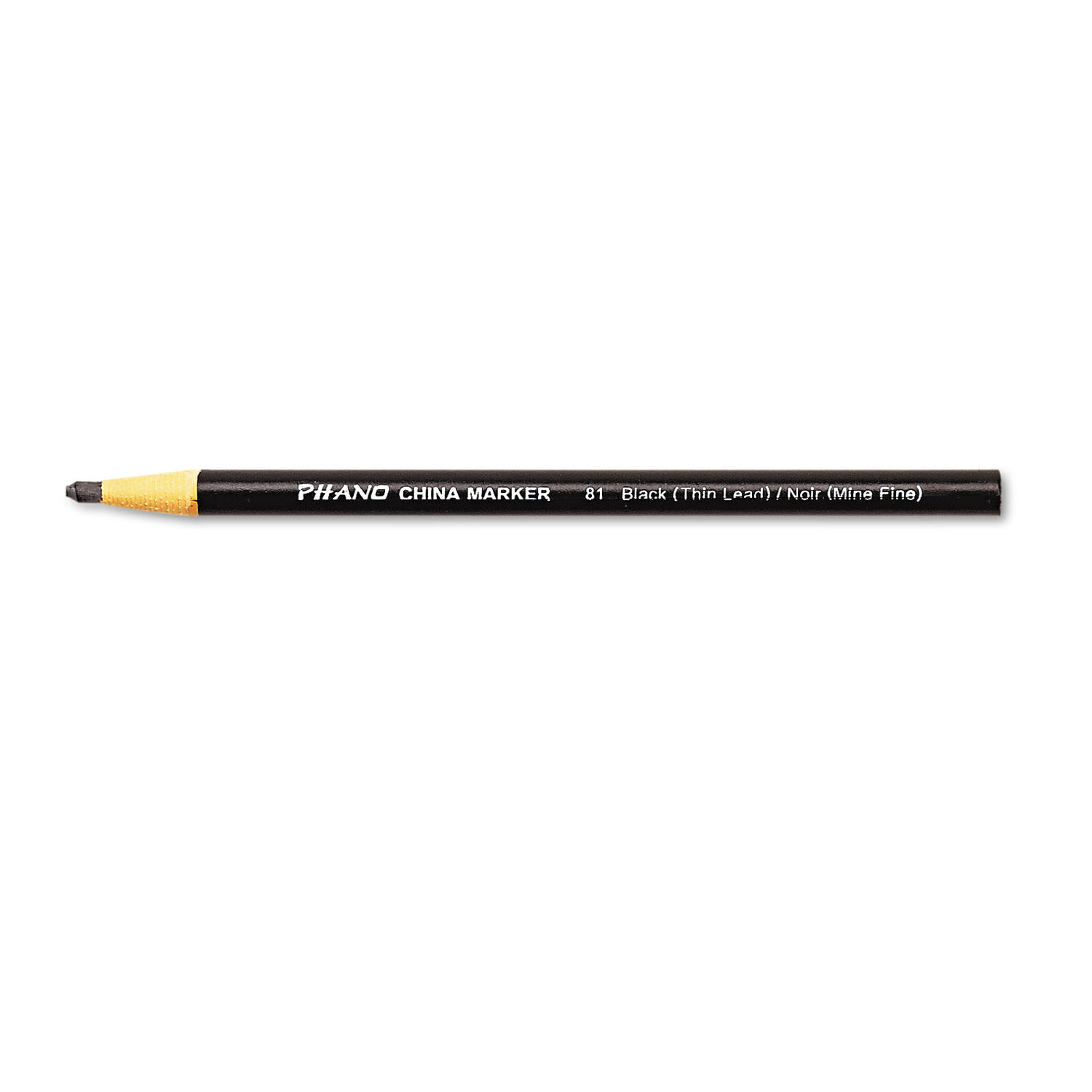 Dixon Phano China Marker, Black, Box of 12 - Image 4
