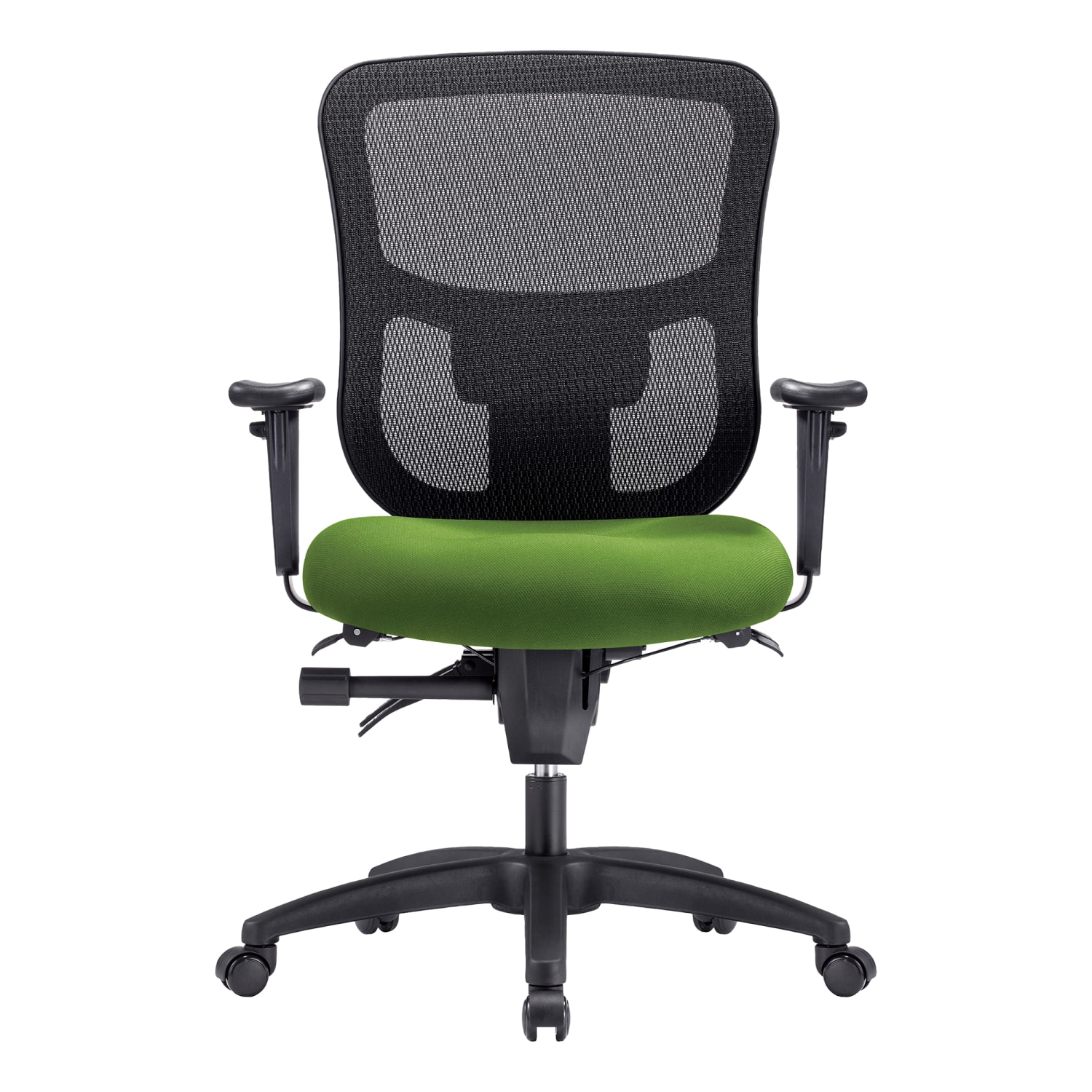 WorkPro 9500XL Series Big & Tall Ergonomic Mesh/Premium Fabric Mid-Back Chair, Black/Lime, BIFMA Compliant - Image 3