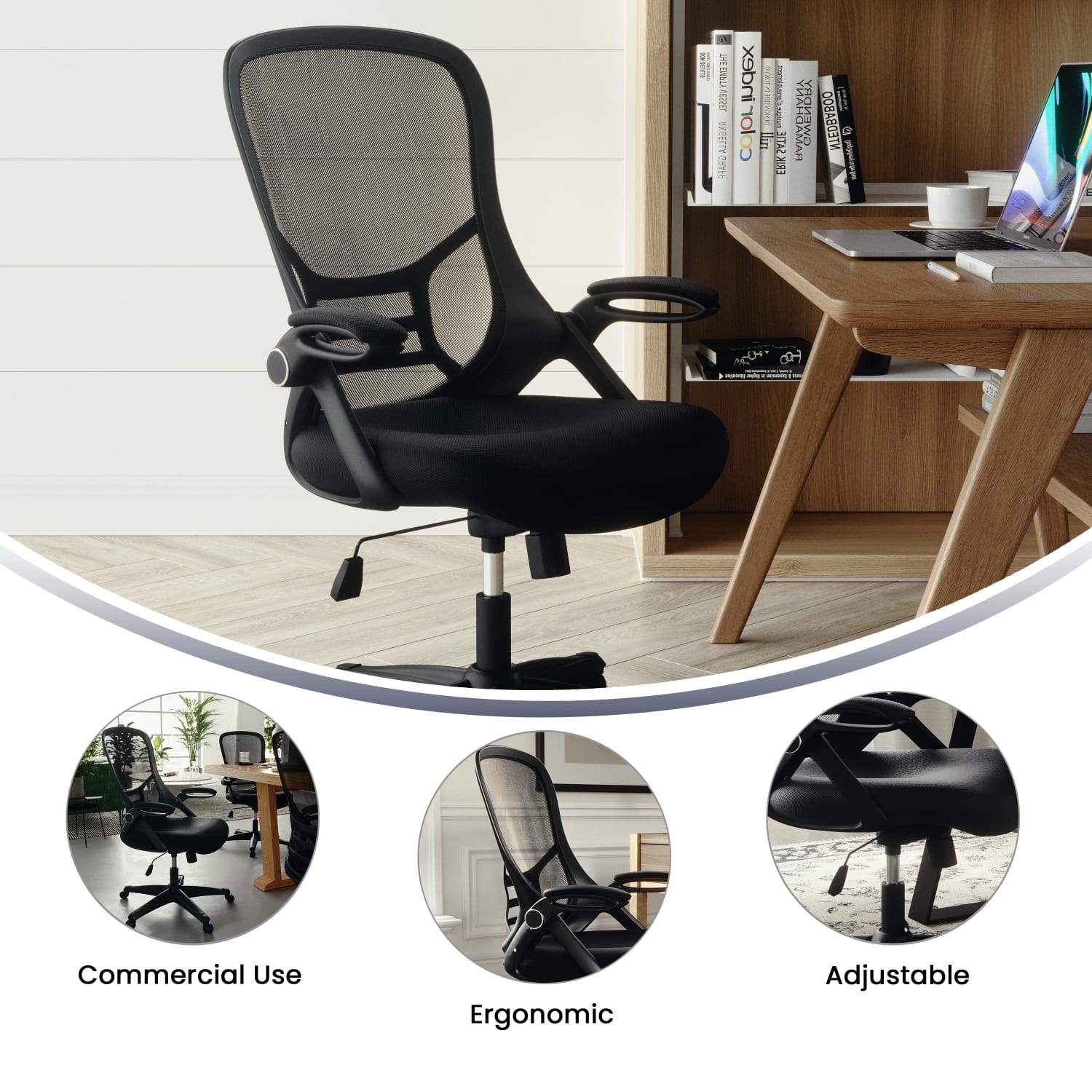 Flash Furniture Porter Ergonomic Mesh High Back Office Chair Black PopularChairscom