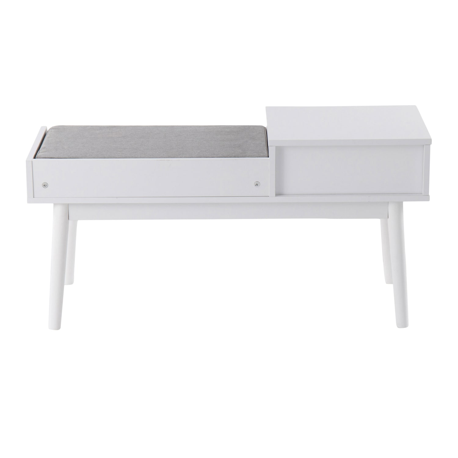 Lumisource Telephone Bench, White/Gray - Image 5