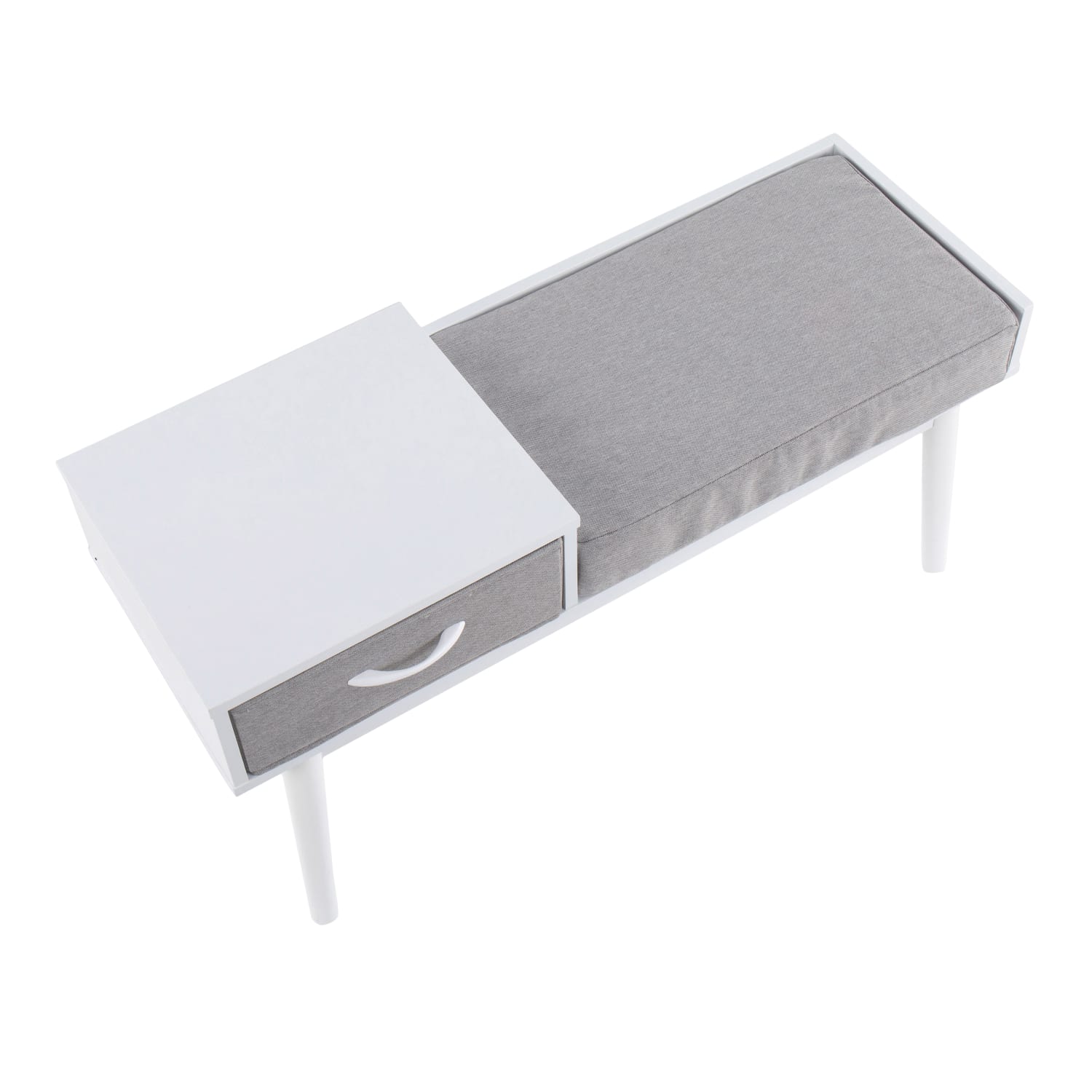 Lumisource Telephone Bench WhiteGray PopularChairscom Lumisource Telephone Bench WhiteGray PopularChairscom
