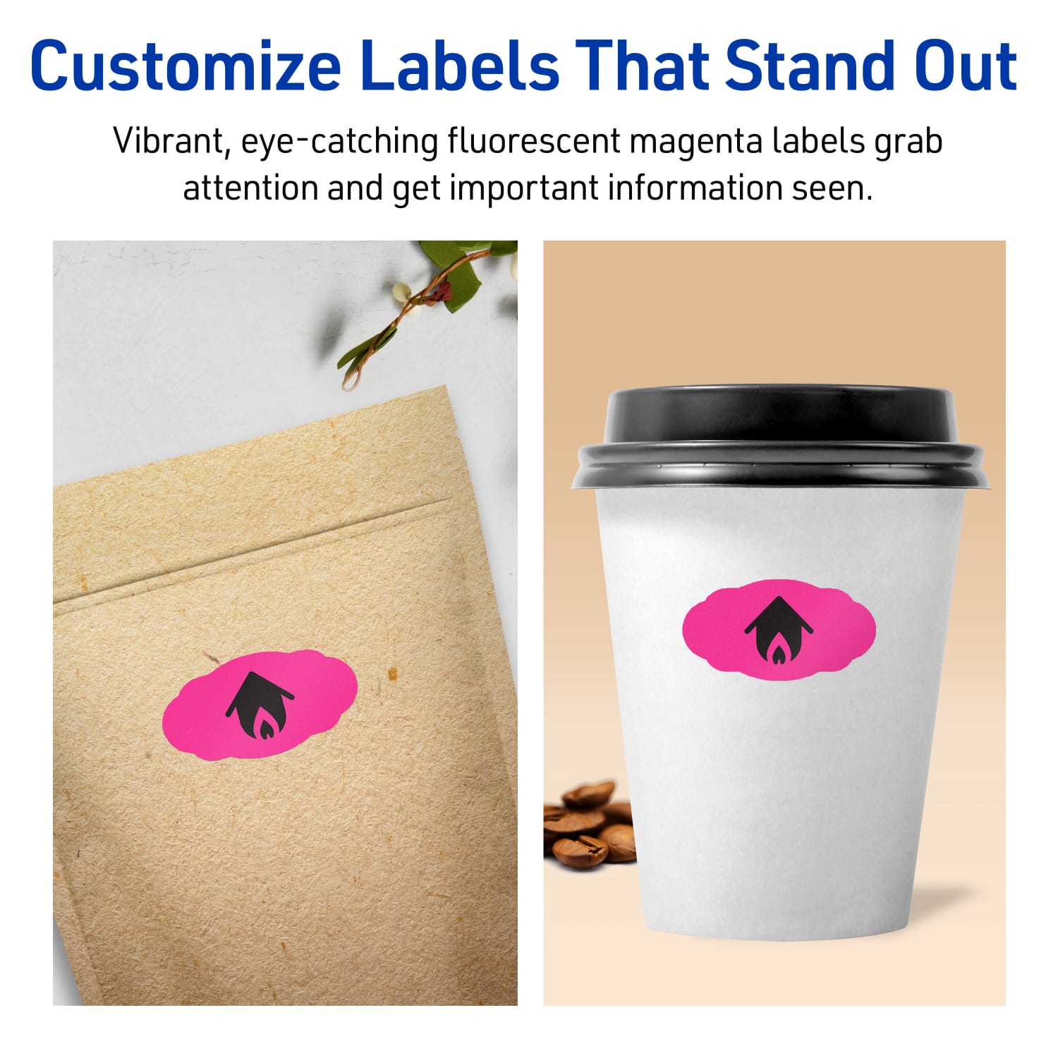 Avery Print-To-The-Edge Labels With Sure Feed Technology And Easy Peel, 94061-NMP10, Oval Scalloped, 1-1/8inx2-1/4in, Matte Neon Magenta, Pack of 210 - Image 4