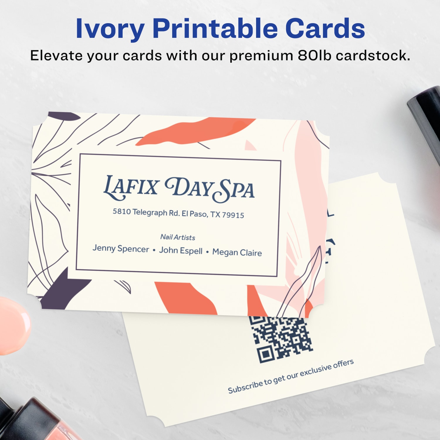 Avery Printable Postcards With Sure Feed Technology, 95275-MIC10, Rectangle Scalloped, 4in x 6in, Matte Ivory, Pack Of 20 - Image 3