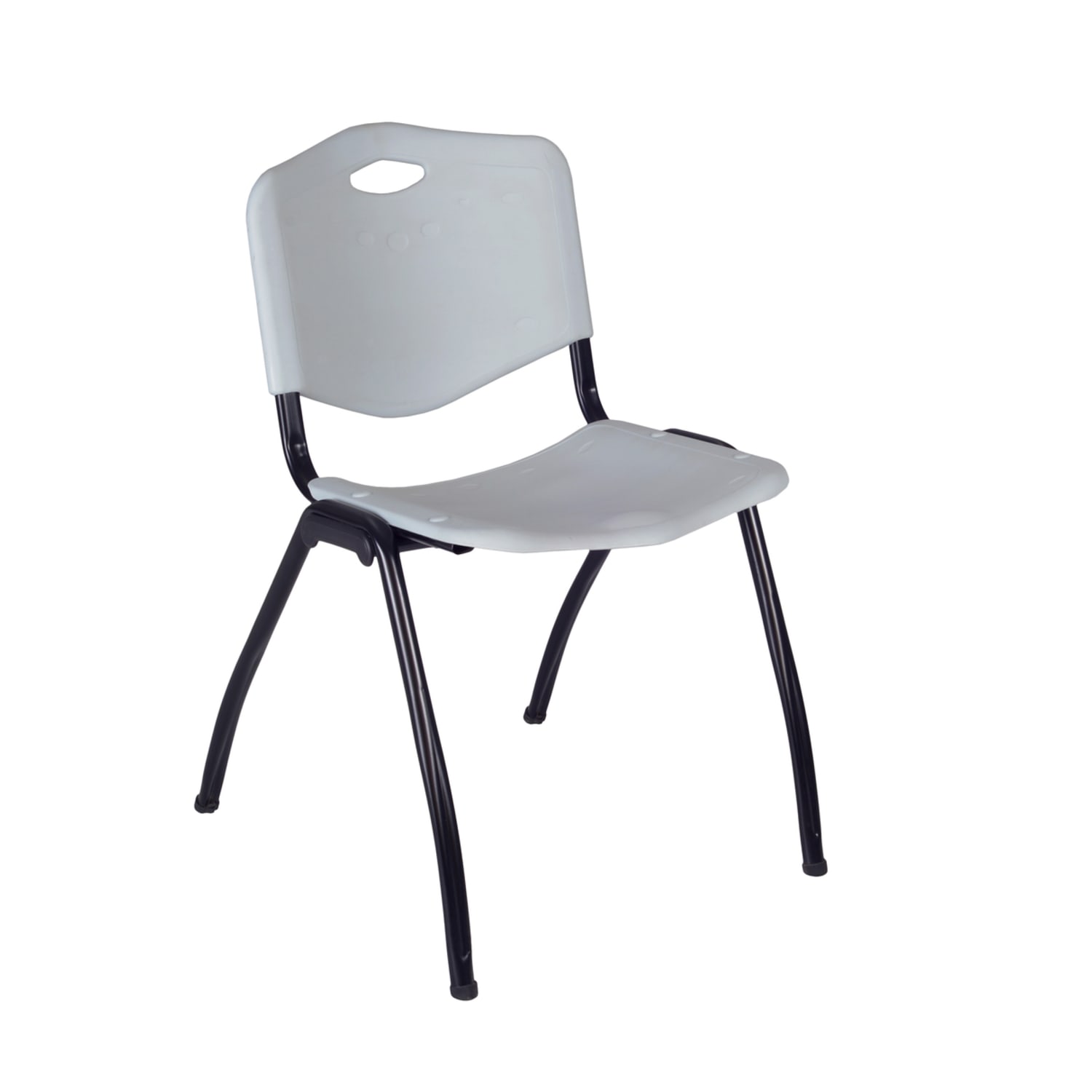 Regency M Breakroom Stacking Chairs ChromeGray Pack Of 40 Chairs PopularChairscom