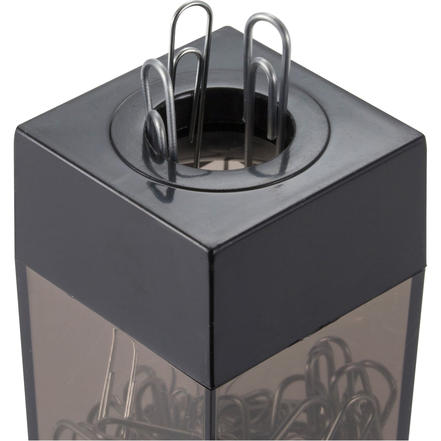OIC Magnetic Clip Dispenser, Small, 100 Clip Capacity, Black/Smoke - Image 5