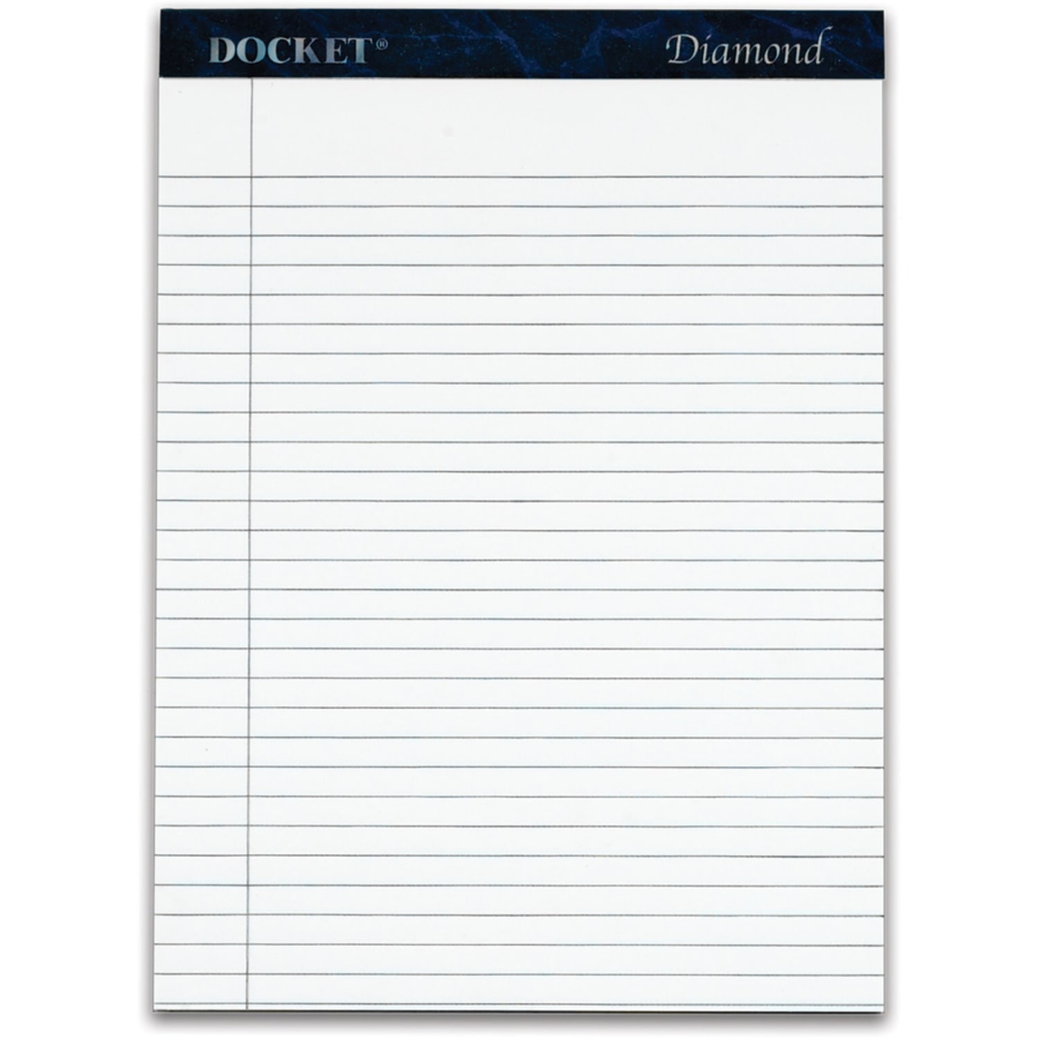 TOPS Docket Diamond Premium 100% Recycled Legal Pad, 8 1/2in x 11 3/4in, Legal Ruled, 50 Sheets, White, Pack Of 2 Pads - Image 5