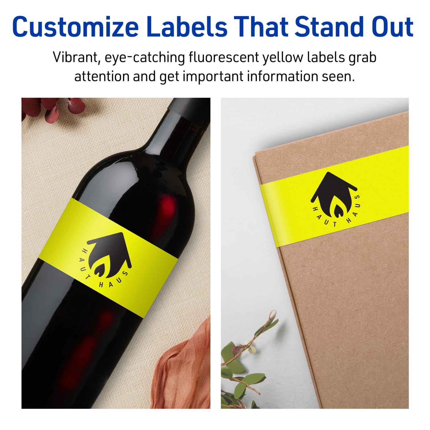 Avery Print-To-The-Edge Labels With Sure Feed Technology, 94250-NYP10, Rectangle, 3in x 7in, Matte Neon Yellow, Pack of 30 - Image 4