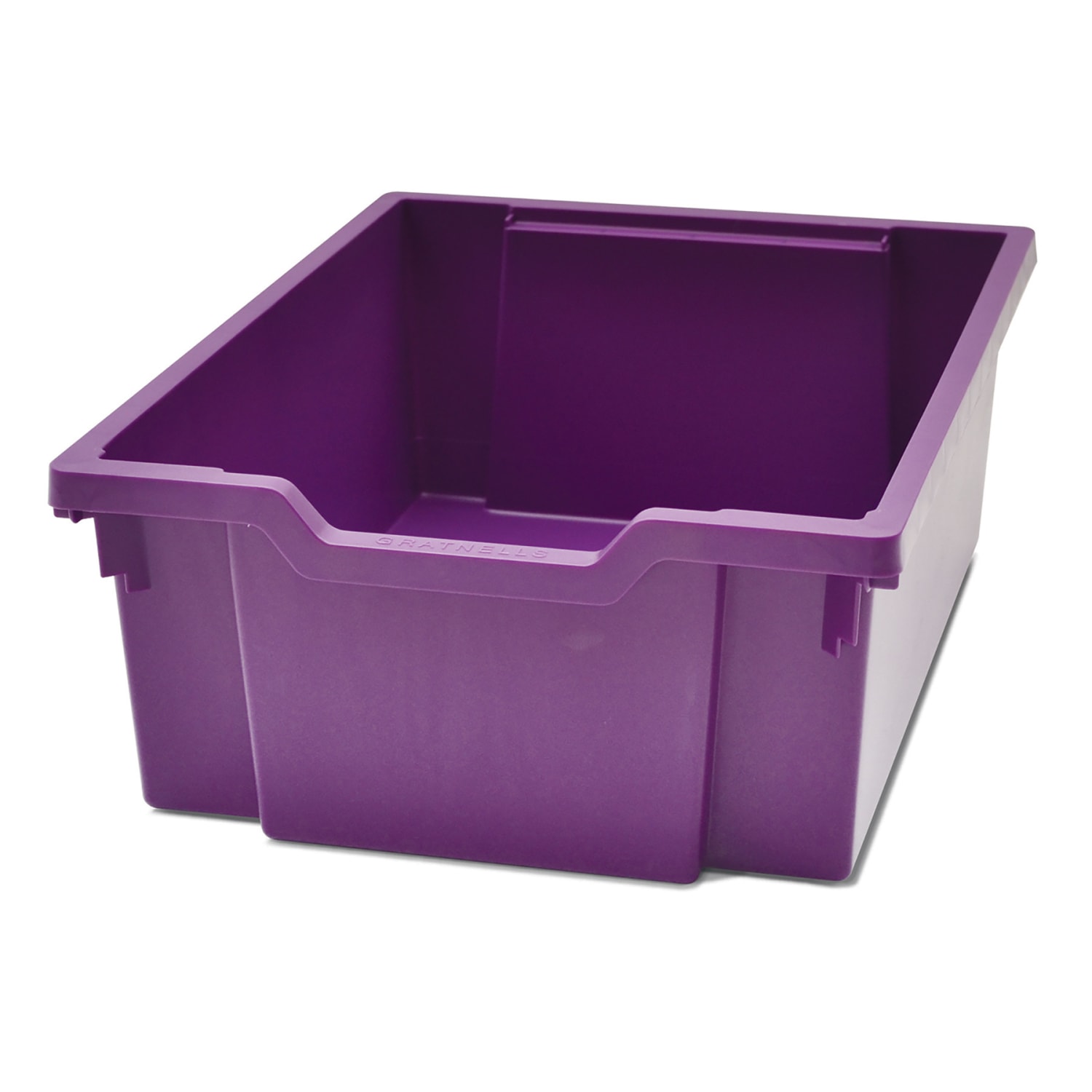 Gratnells Deep F2 Tray, Heavy Duty School, Industrial & Utility Bins, 12.3in x 16.8in x 5.9in, Plum Purple, Pack Of 6 - Image 3