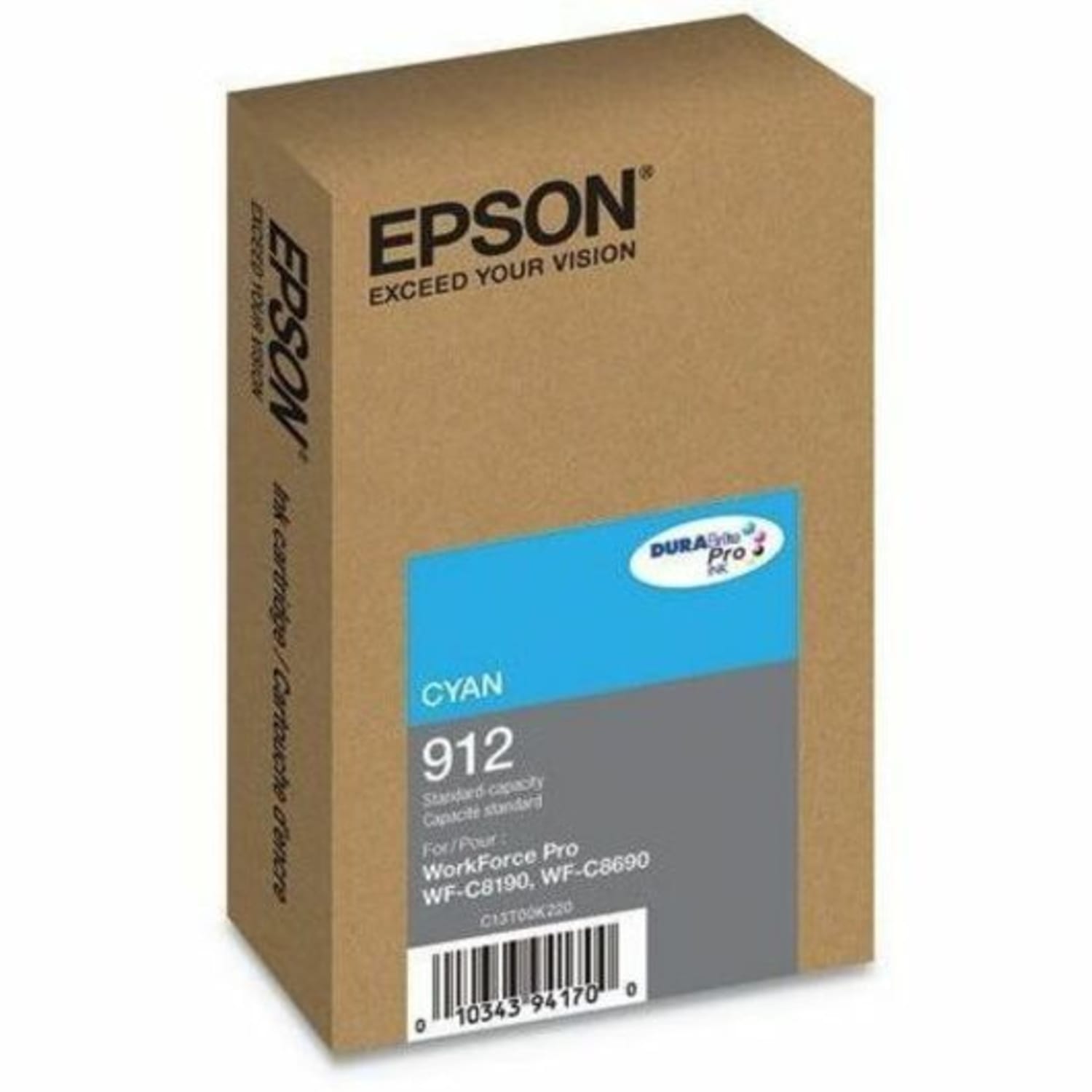 Epson DURABrite Pro 912 Original Standard Yield Inkjet Ink Cartridge - Cyan Pack - 1700 Pages - Image 4