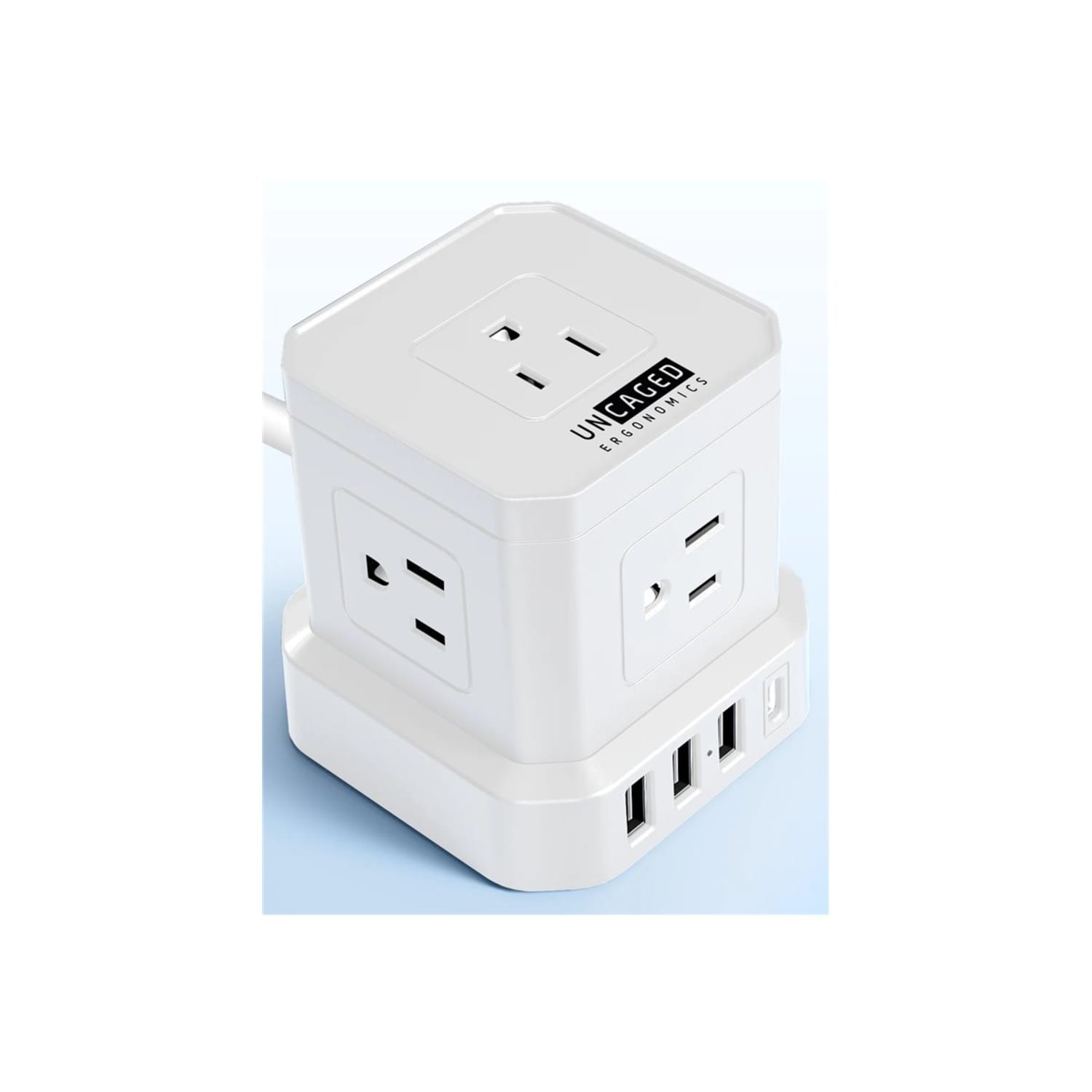 Cube Surge Protector Power Strip with usb ports 10ft extension cord - PC-W-C - Image 3