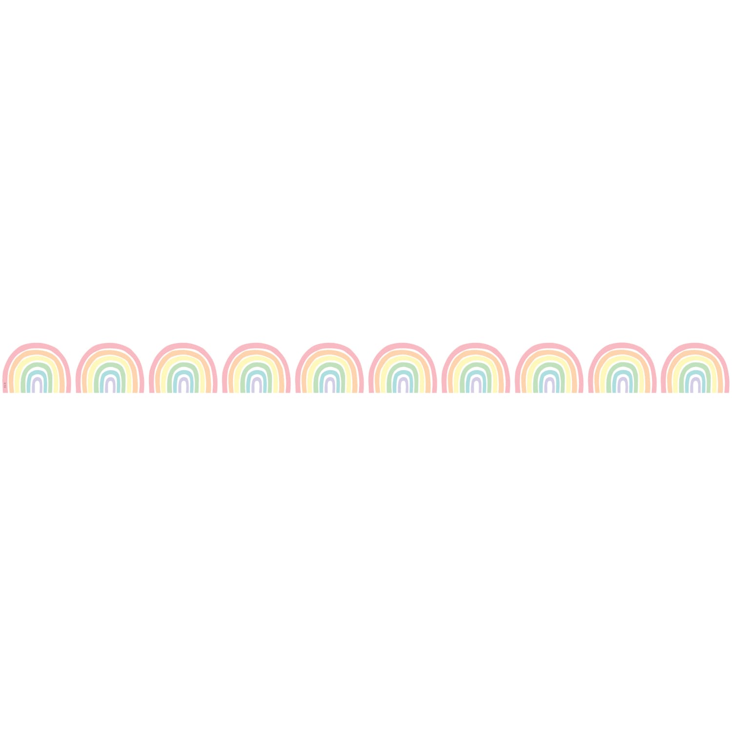 Teacher Created Resources Die-Cut Border Trim, Pastel Pop Rainbows, 35ft Per Pack, Set Of 6 Packs - Image 4