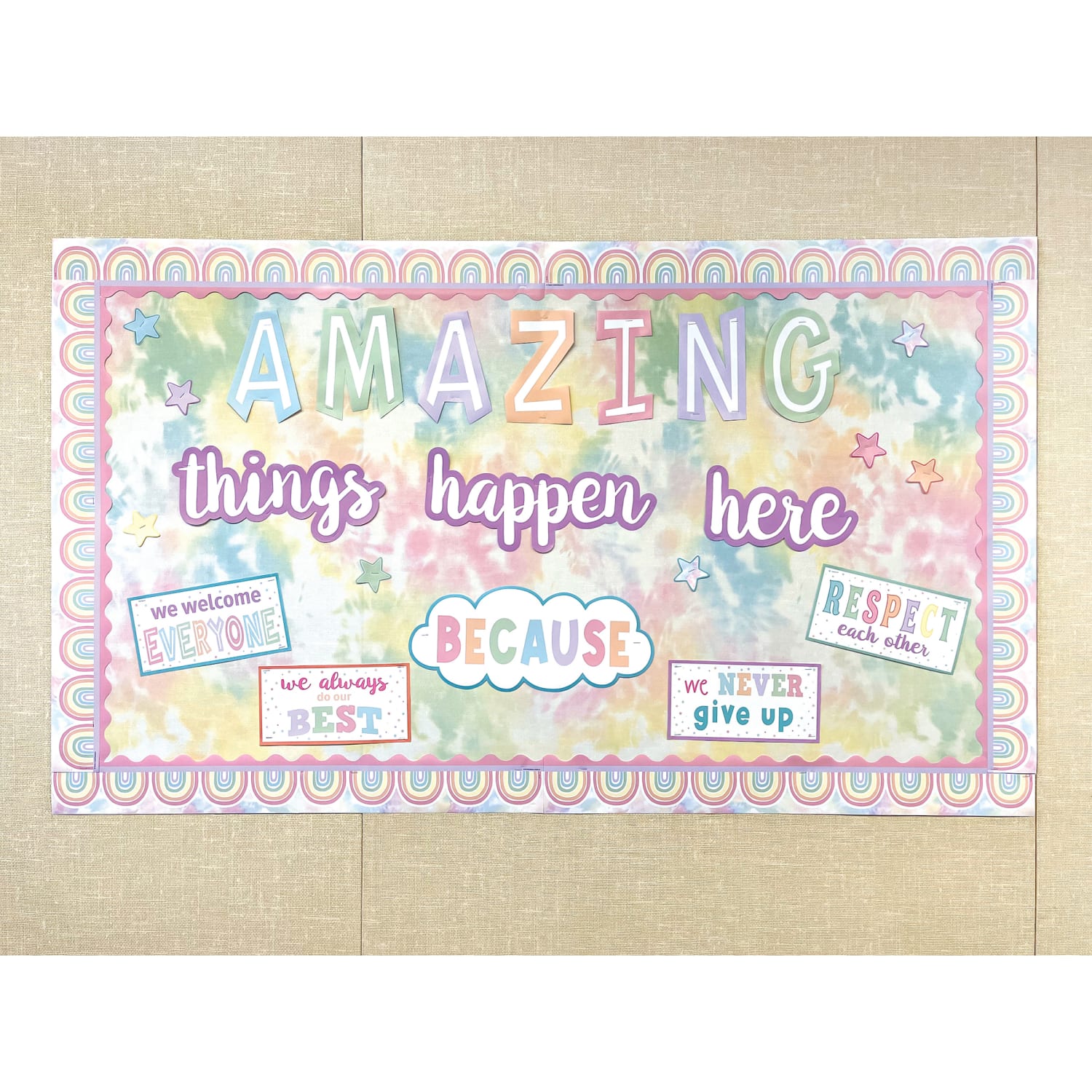 Teacher Created Resources Die-Cut Border Trim, Pastel Pop Rainbows, 35ft Per Pack, Set Of 6 Packs - Image 6