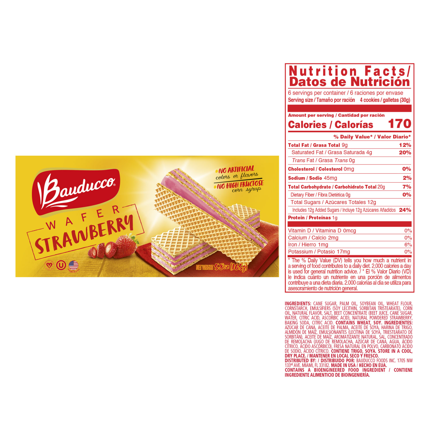 Bauducco Foods Strawberry Wafers, 5. oz, Case Of 18 Packages - Image 5