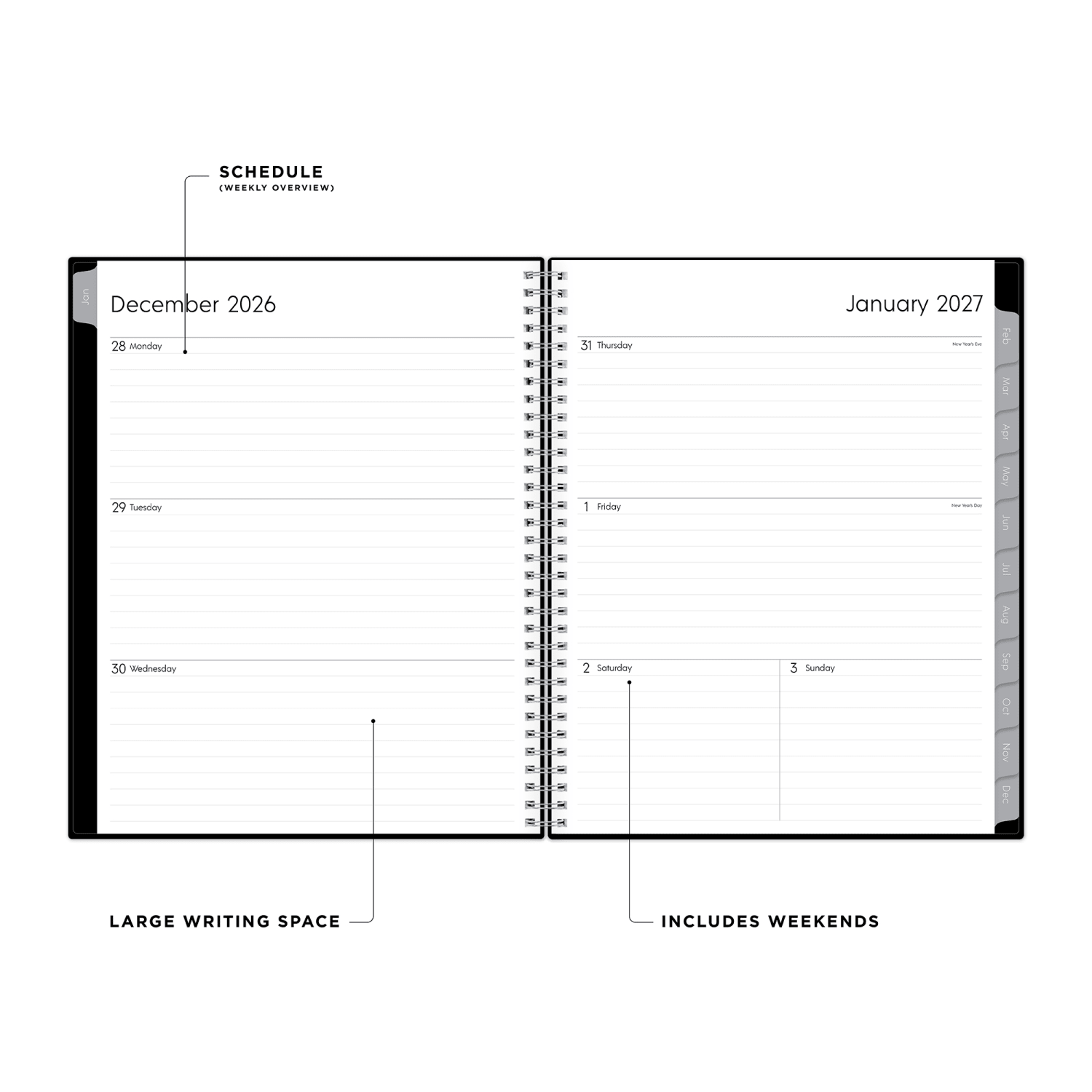 2027 Blue Sky Enterprise Weekly/Monthly Planning Calendar, 8.5x11, 0%, PP, Jan-Dec, RY27 - Image 3