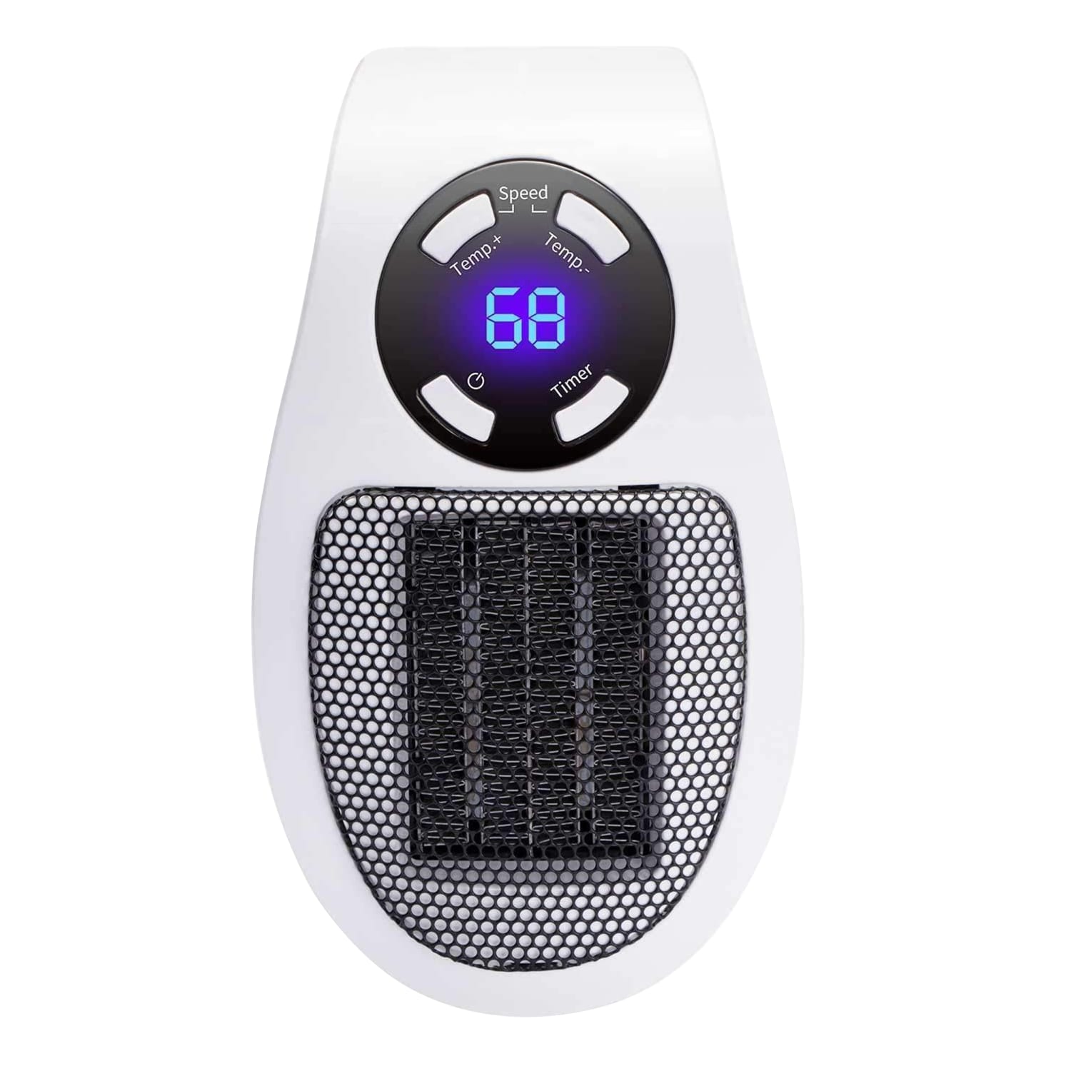 Brentwood 350-Watt Plug-In Personal Space Heater, 4-1/2in x 3/4in, Black/White - Image 3