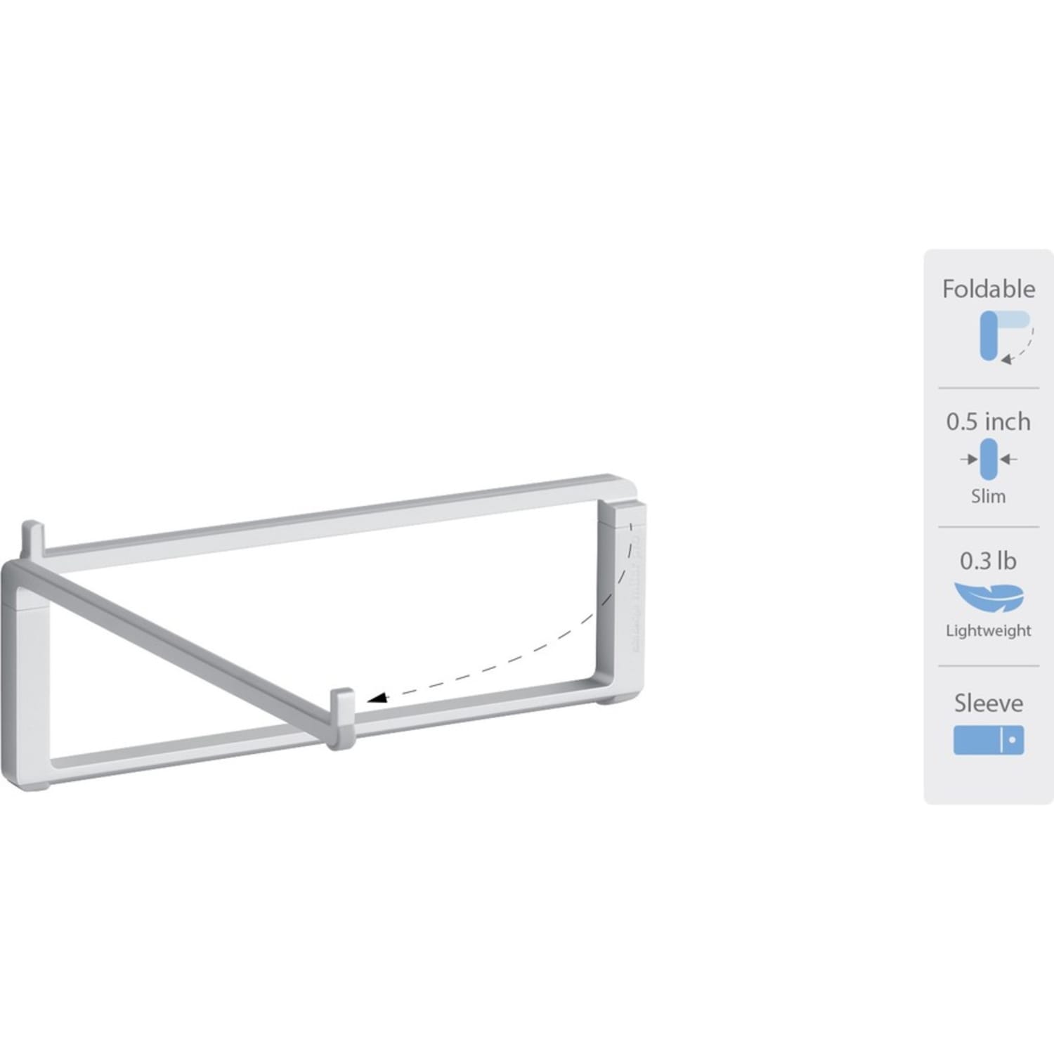 Rain Design mBar Pro Foldable Laptop Stand - Silver - Take it easy. Designed to let you work comfortably, on the go. mBar Pro+ raises and tilts your MacBook, makes viewing, typing and swiping on the touch Bar easier - Image 4