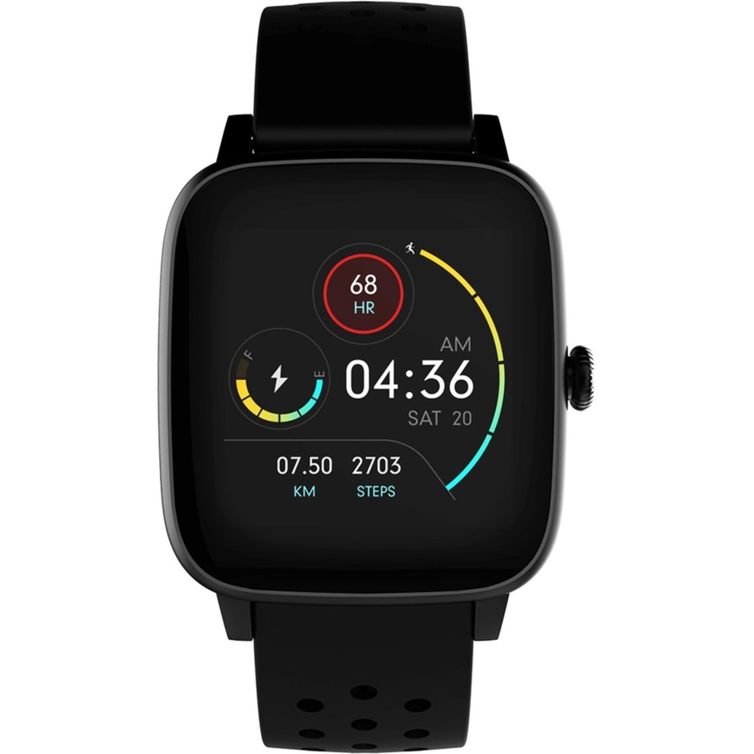 Supersonic 1.4in Touch Screen Smartwatch with Body Temperature Monitor - Black - Image 4