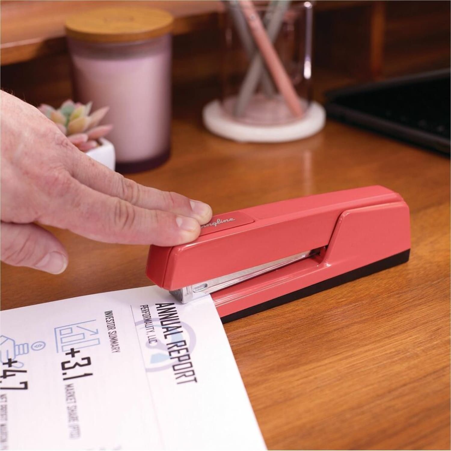 Swingline 747 Classic Stapler, Lipstick - Image 5