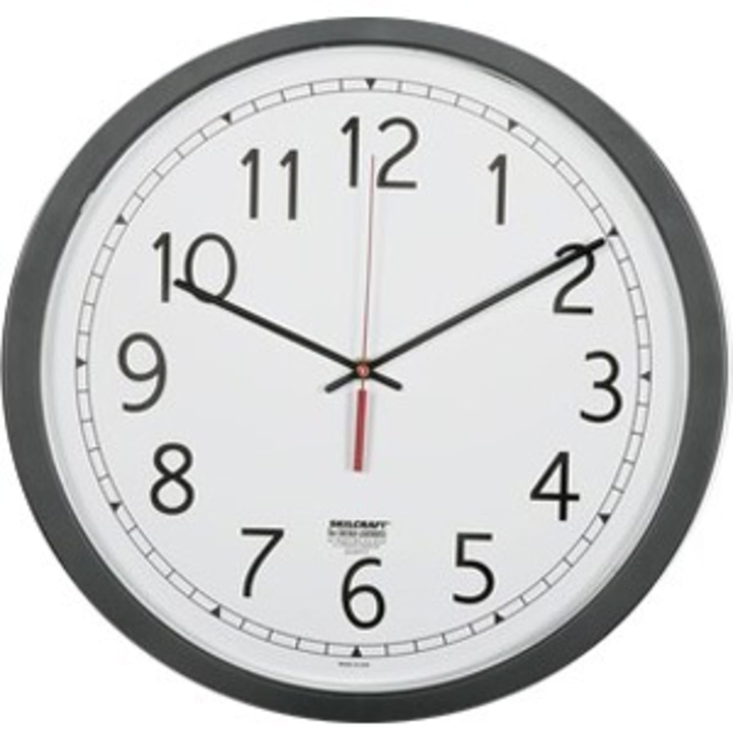 SKILCRAFT Quartz Movement Wall Clock, 16 1/2inW, Black (AbilityOne 6645-01-623-8824) - Image 4