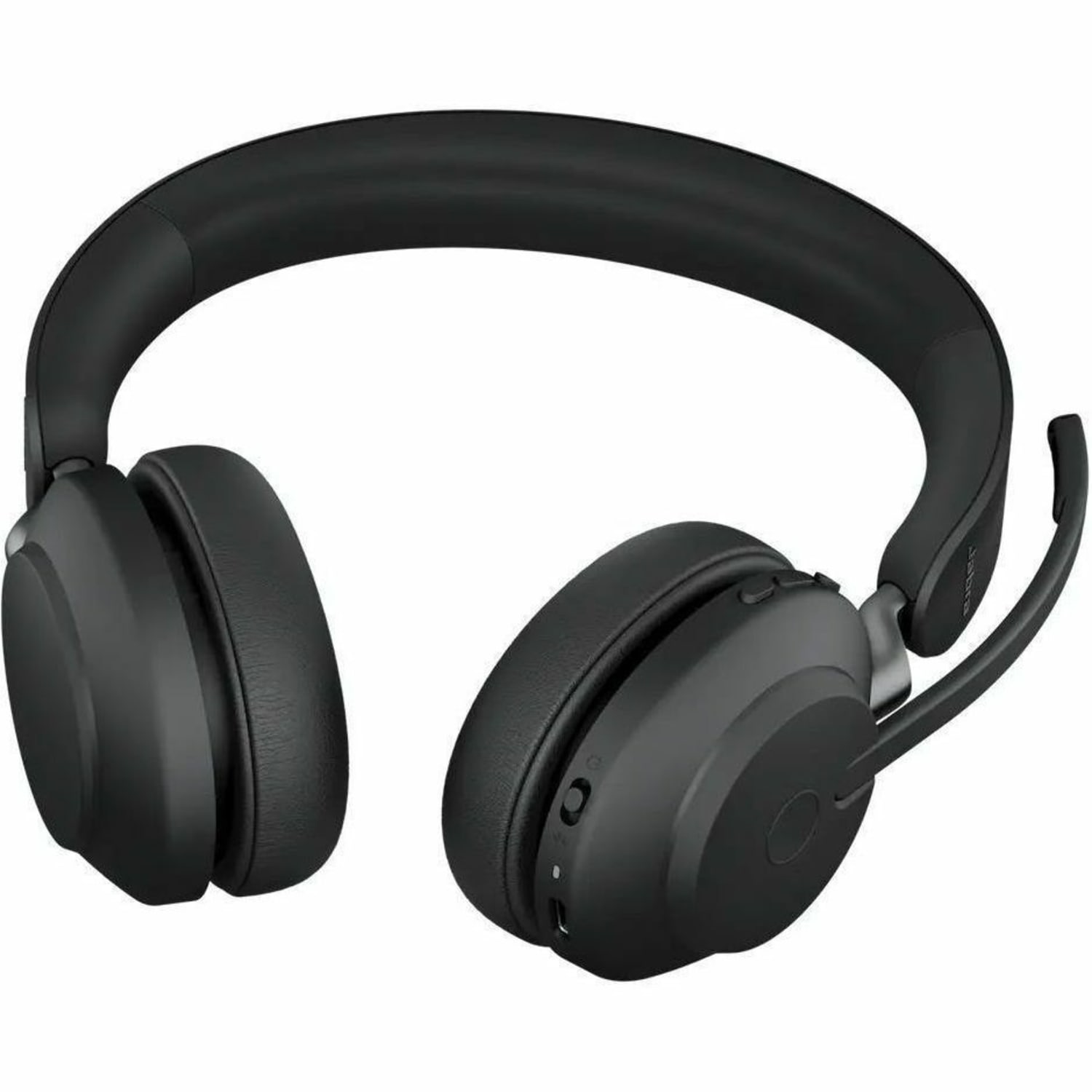 Jabra Evolve2 65 Headset, Stereo, Wireless, Bluetooth, 98.4 ft, On-ear, Over-the-head, Binaural, Circumaural, Noise Canceling, Black, 2659998988901 - Image 5