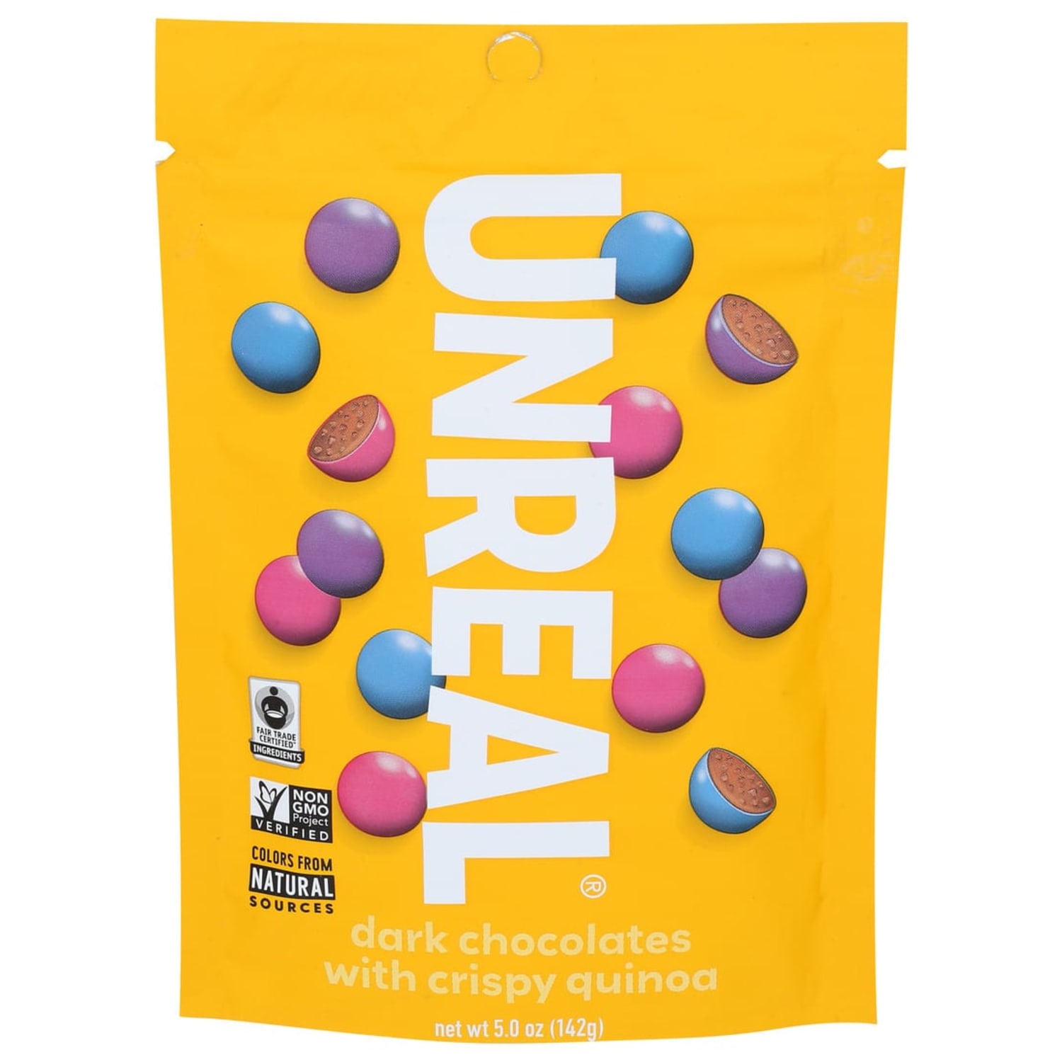 Unreal Crispy Quinoa Dark Chocolate Gems, 5 Oz, Total Qty 6