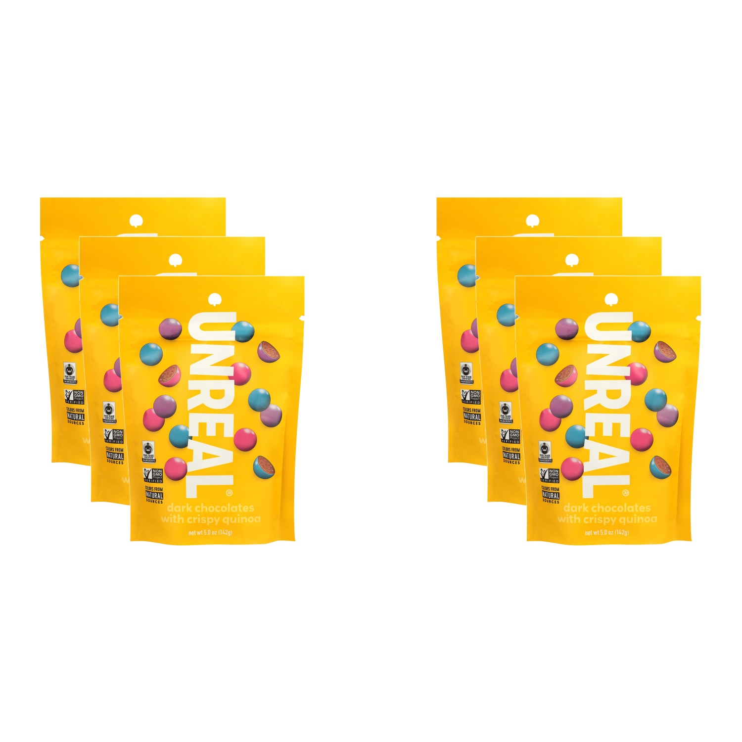 Unreal Crispy Quinoa Dark Chocolate Gems, 5 Oz, Total Qty 6 - Image 4
