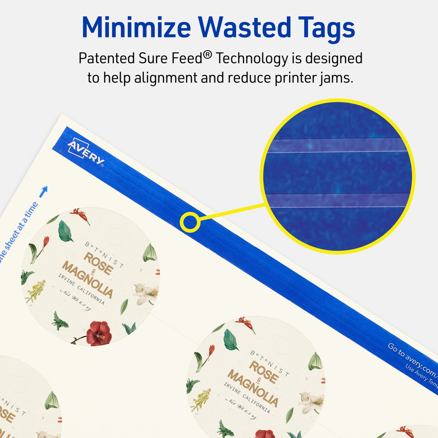 Avery Printable Tags With Sure Feed Technology, Print-To-The-Edge, 2in, Matte Ivory, Pack Of 300 - Image 5